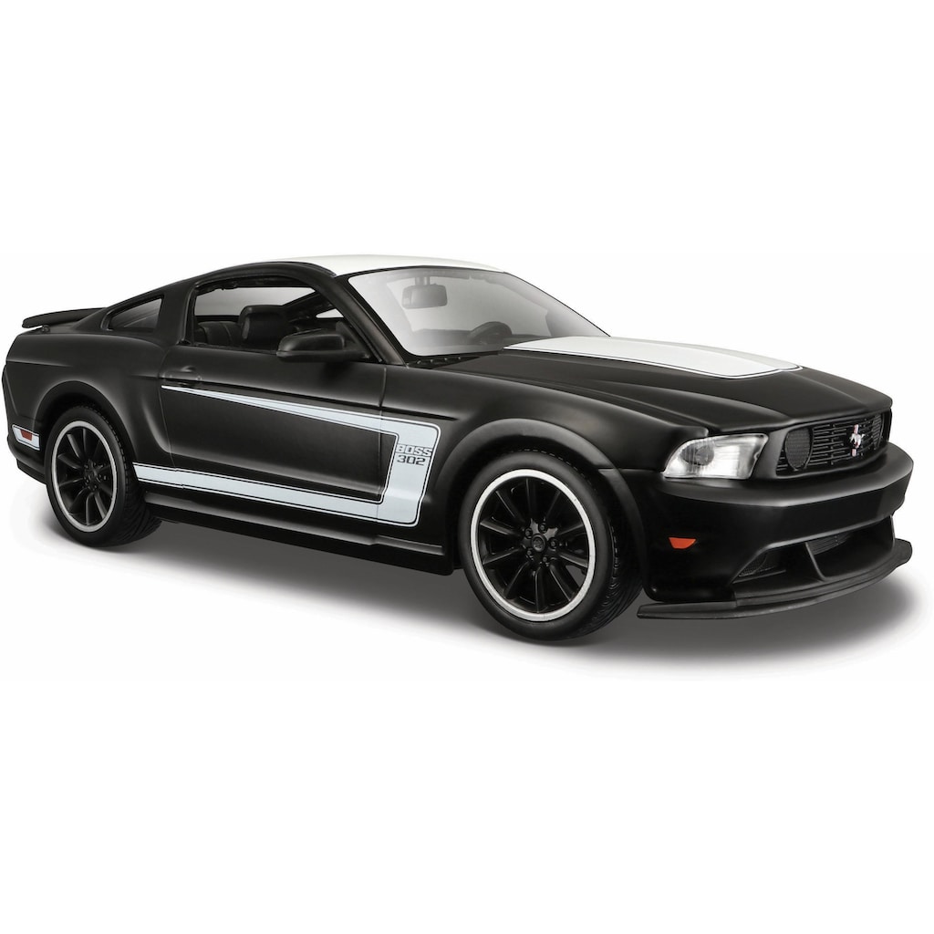 Maisto® Sammlerauto »Dull Black Collection, Ford Mustang Boss 302, 1:24, schwarz«, 1:24, aus Metallspritzguss