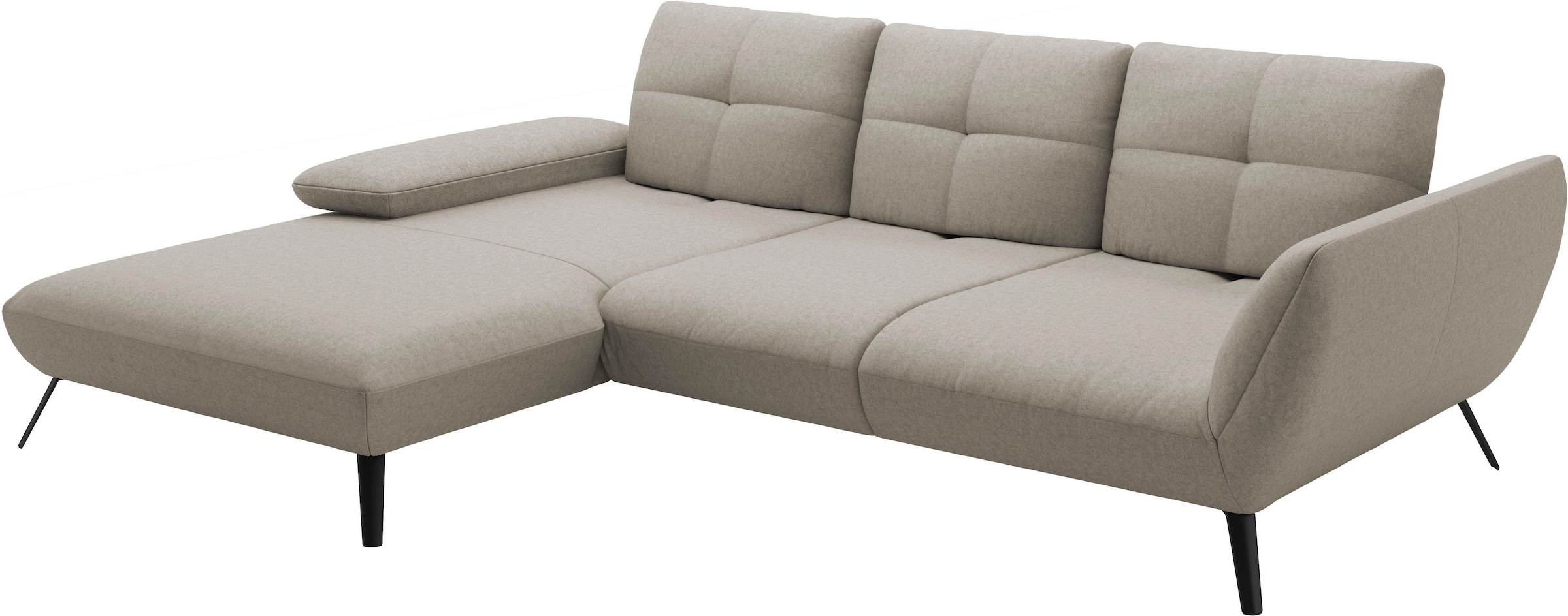 Places of Style Ecksofa »Mikado L-Form«, inkl. Sitztiefenverstellung und Armteilverstellung