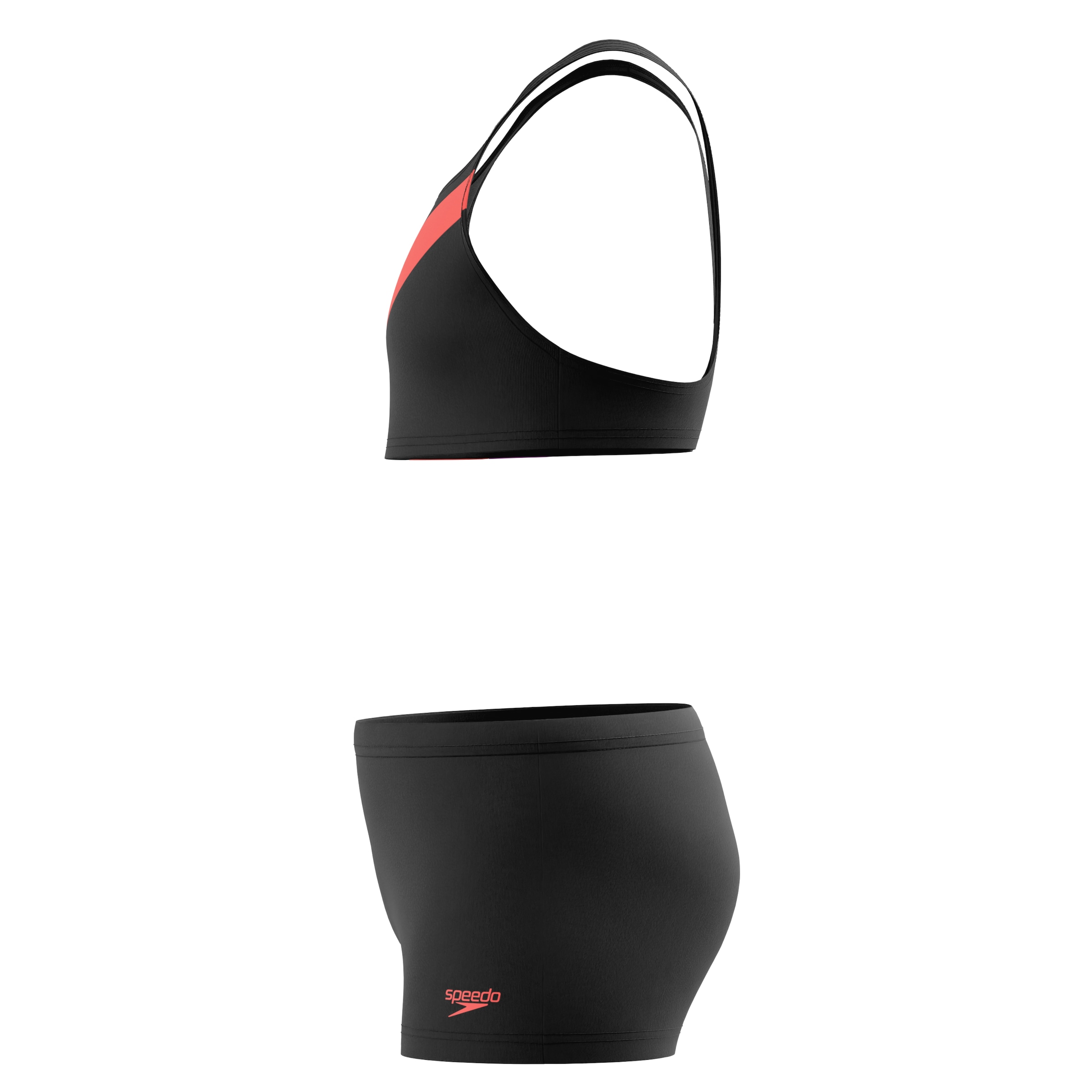 Speedo Bustier-Bikini »HYPERBOOM BUTTERFLY BACK 2PC BLK/PNK«
