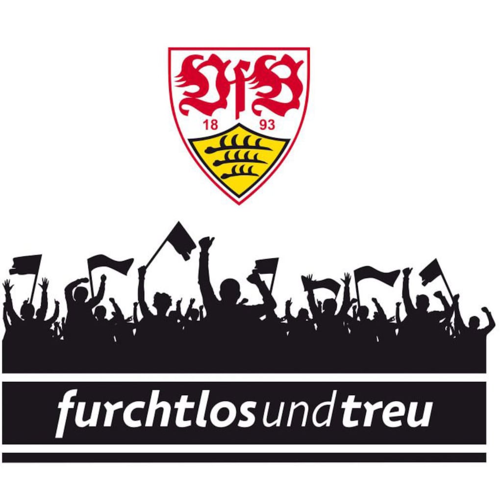 Wall-Art Wandtattoo »VfB Stuttgart Fans mit Logo«, (1 St.)