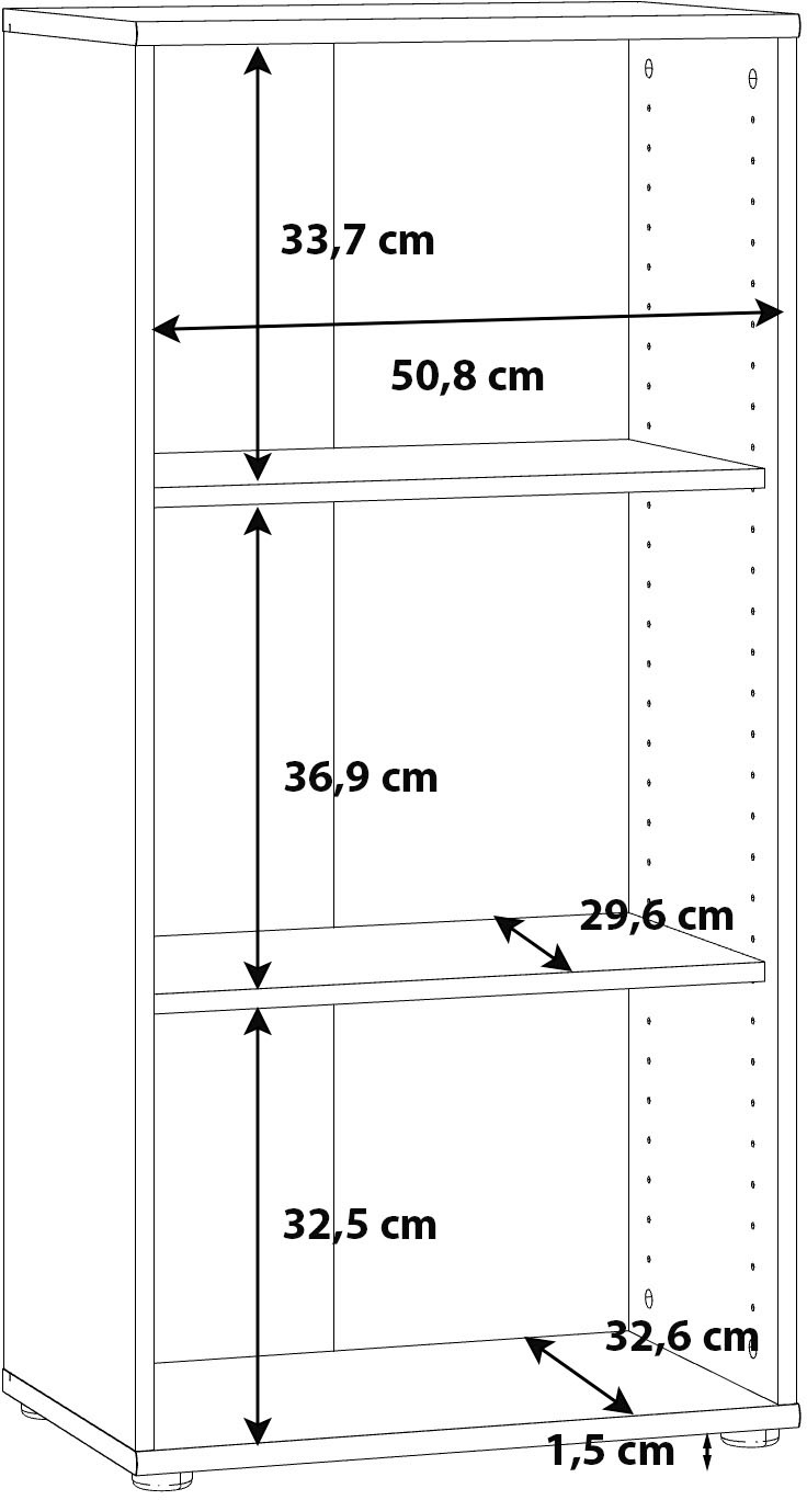 FORTE Regal »Tempra«, Höhe ca. 111 cm