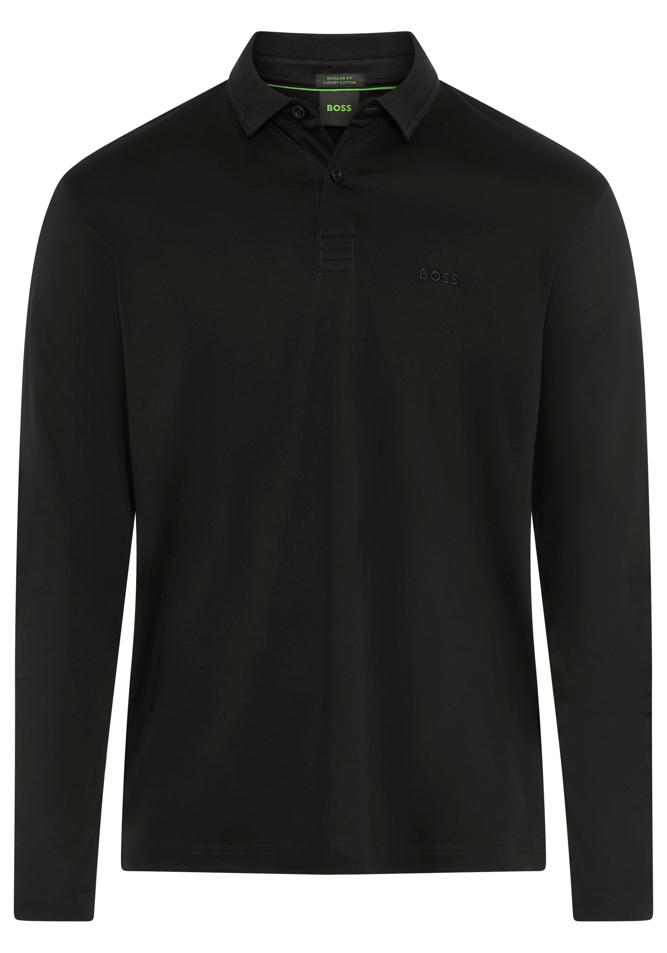 BOSS GREEN Langarm-Poloshirt »Pirol« Langarm, regular fit, Logo-Stickerei