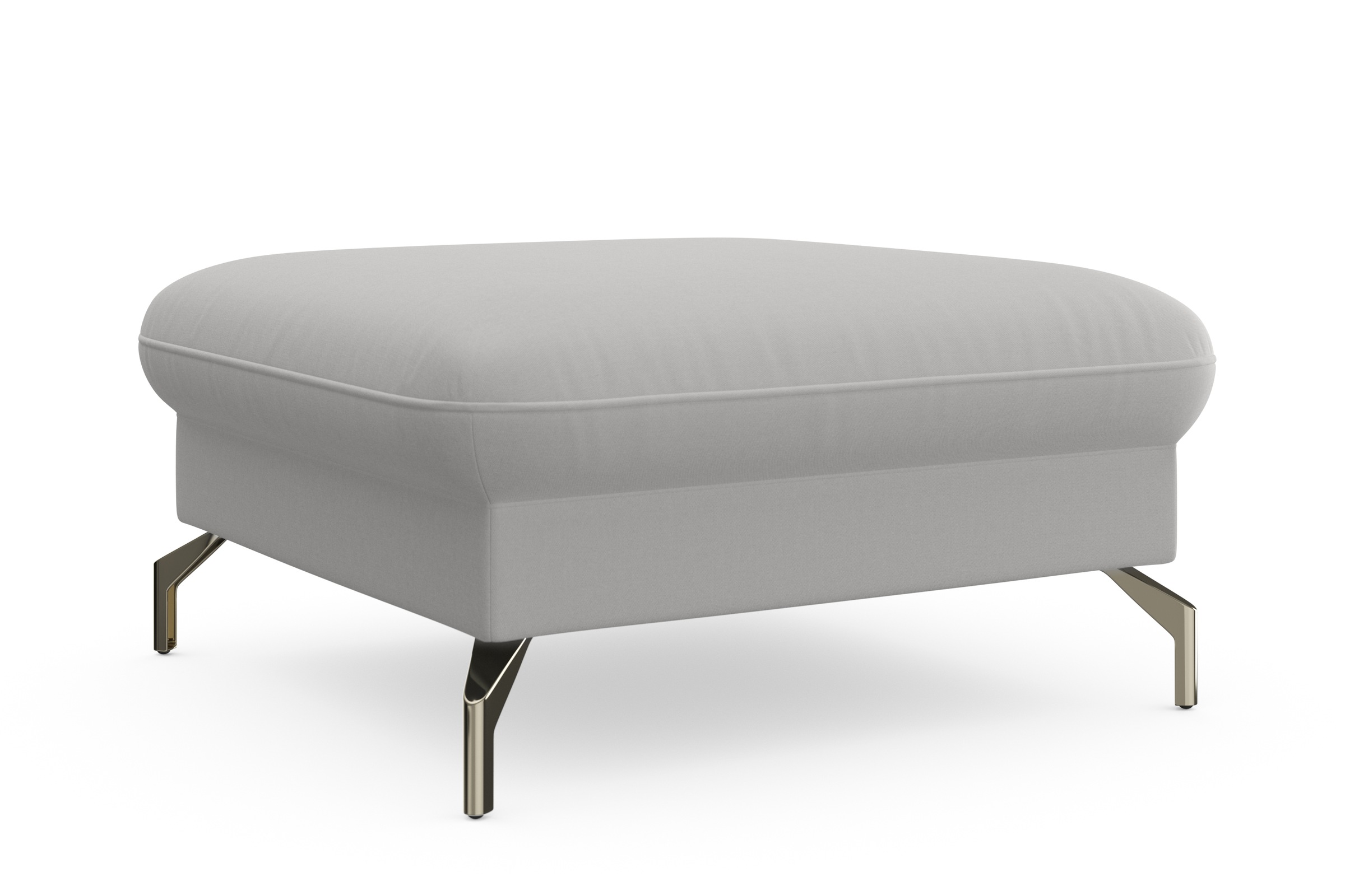sit&more Hocker »Fashion«, inklusive Federkern, mit satinierten Nickelfüßen