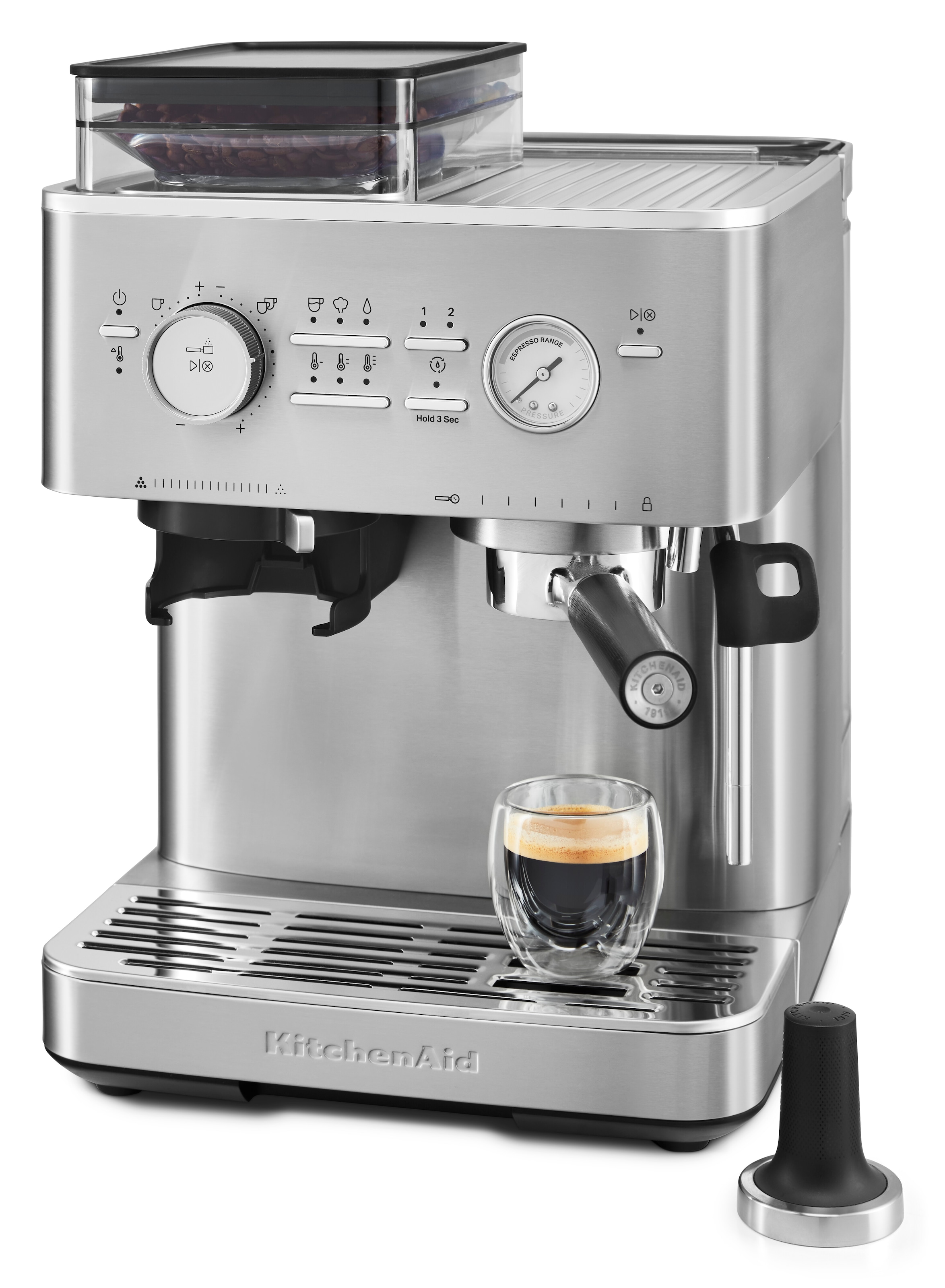 KitchenAid Espressomaschine »5KES6551EBK«, Siebträger mit Mühle