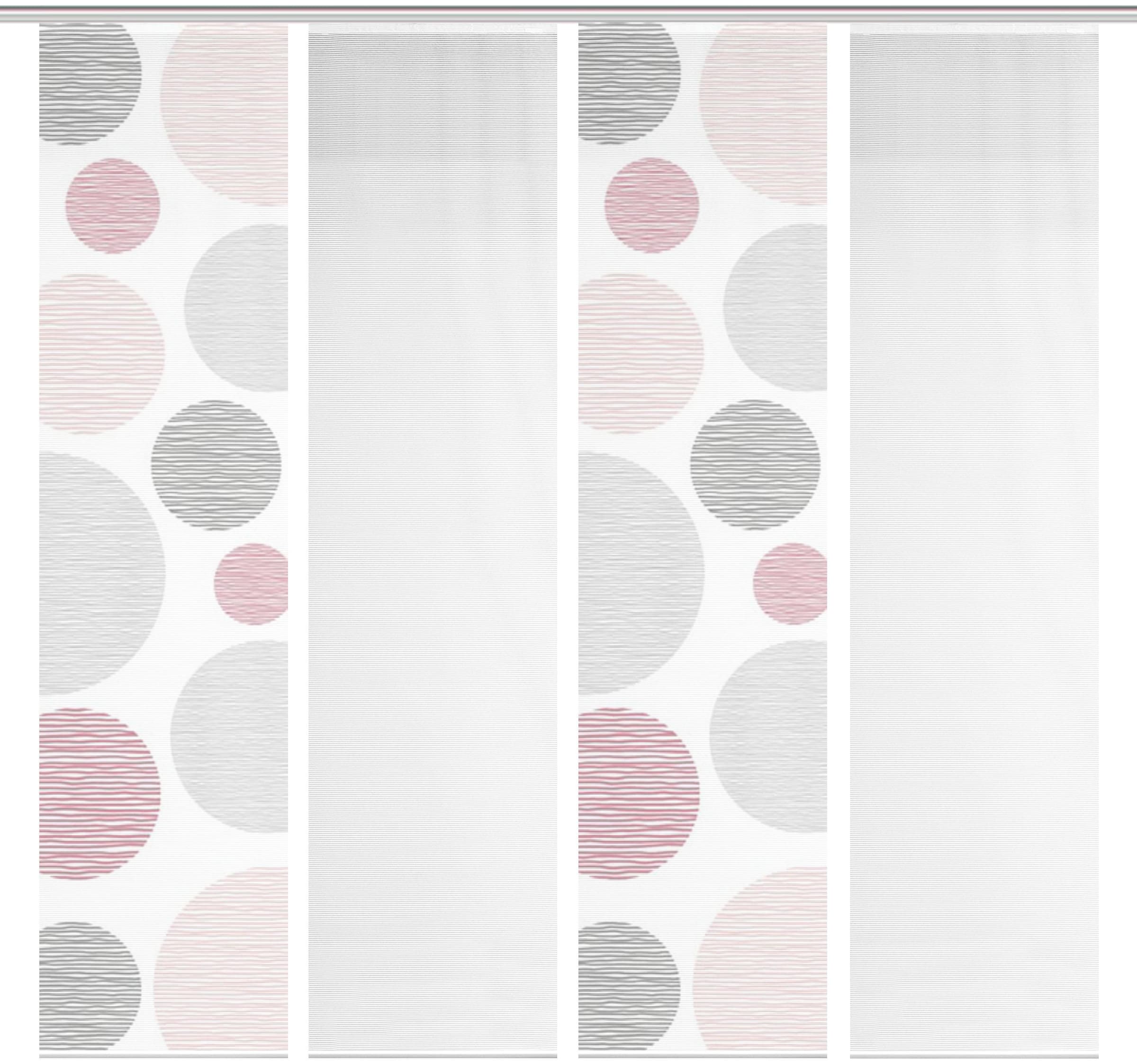 Vision S Schiebegardine »4ER SET BORDEN« Paneelwagen 4 Stk. tlg. HxB: 260x60, Schiebevorhang 4er Set Digitaldruck