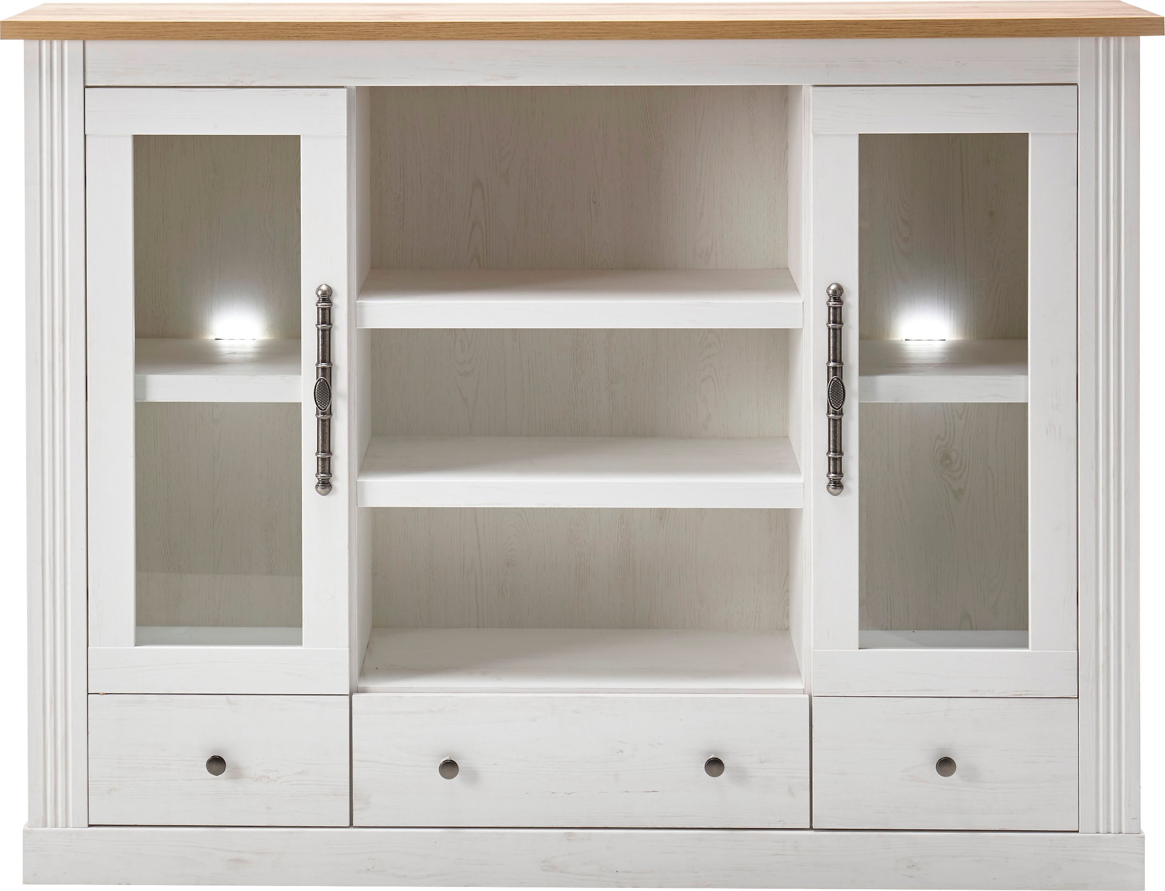 Home affaire Highboard »Westminster BESTSELLER!«, (Höhe ca. 122cm), im angesagten Landhaus-Look