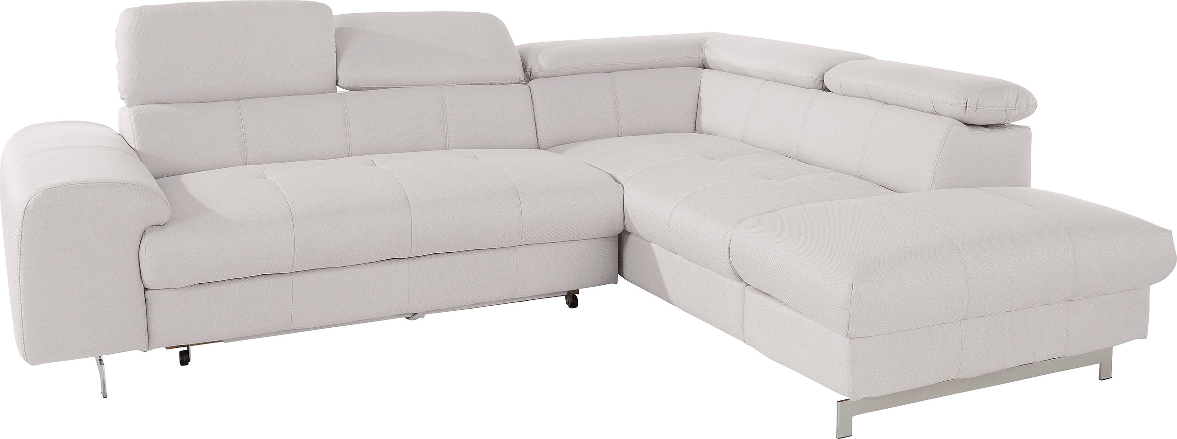 COTTA Polstergarnitur »Chef L-Form«, (Set, 2 tlg.), Set bestehend aus: Ecksofa mit Kopfteilverstellung & Hocker