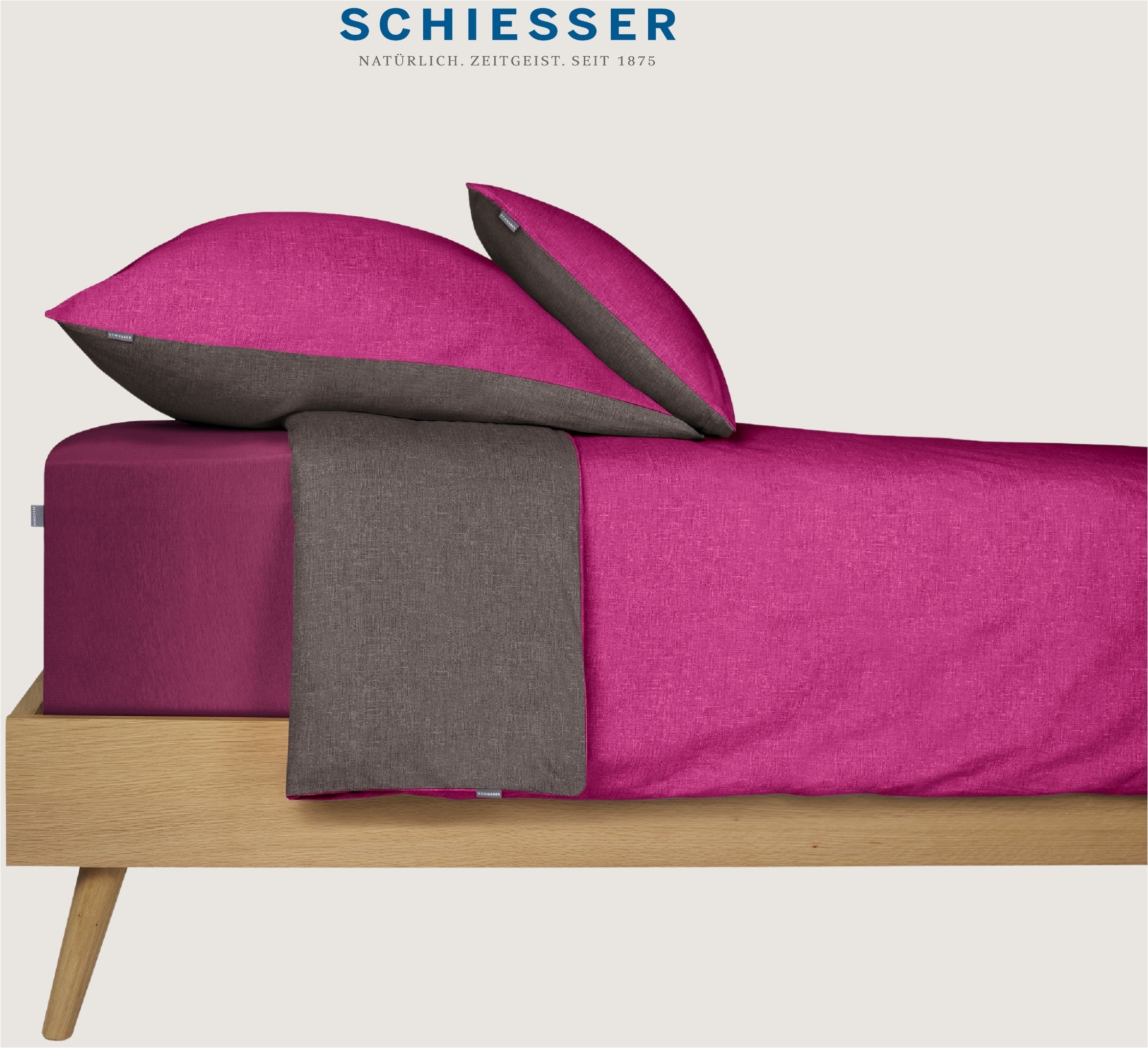 Schiesser Spannbettlaken »Flexi aus 95% Baumwolle und 5% Elastahan in Premium-Qualität«, für hohe Matratzen und Boxspringbetten geeignet, Made in Green