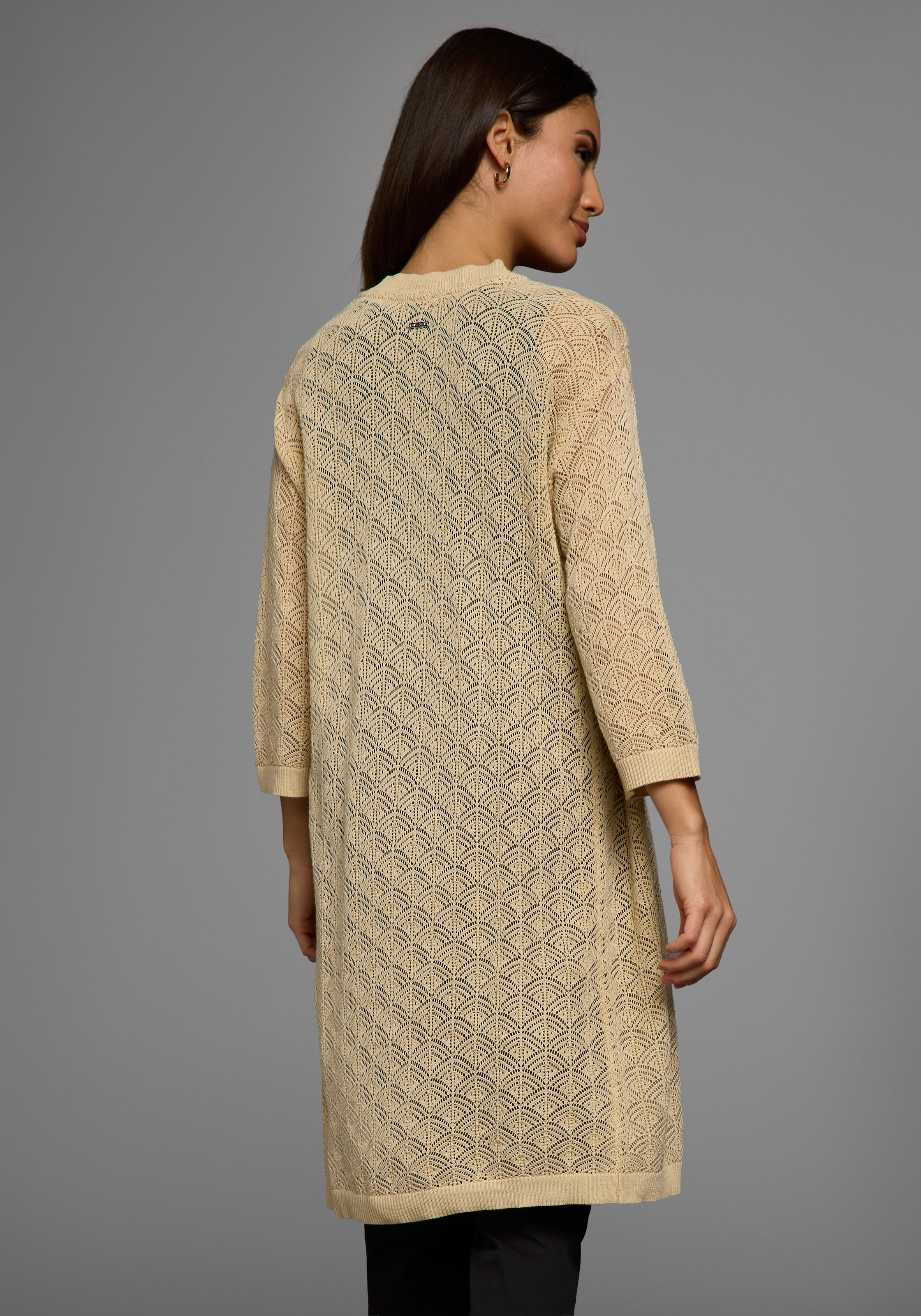 Laura Scott Longstrickjacke, mit sommerlichem Ajourmuster - NEUE KOLLEKTION