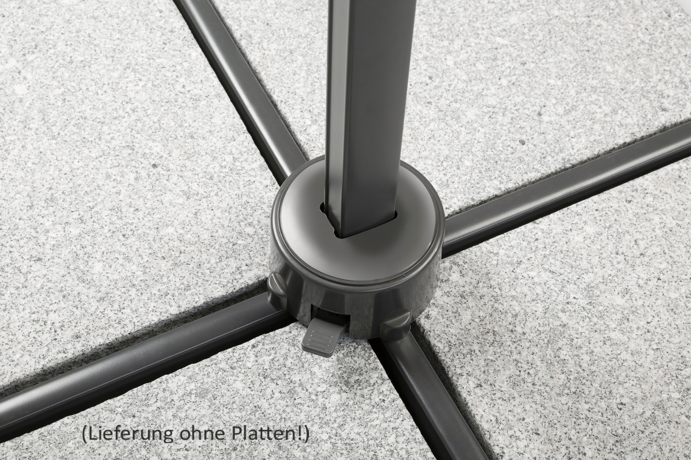 Schneider Schirme Ampelschirm »Rhodos Junior«, ØxH: 230x230 cm, Alu/Polyester, inkl. Plattenständer/Schutzhülle