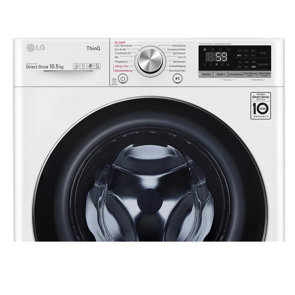 LG Waschmaschine »F4WV510S0E«, F4WV510S0E, 10,5 kg, 1400 U/min