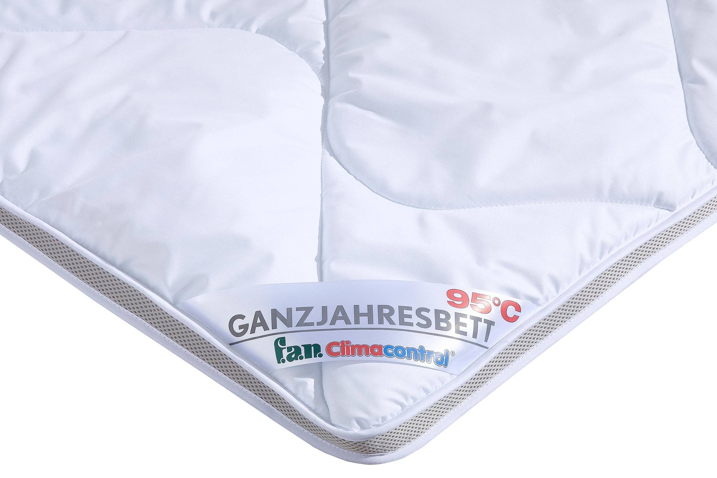 fan Microfaserbettdecke + Microfaserkissen »Climacontrol® II m. Baumwollbezug«, (Spar-Set), Bettwaren-Set, 135x200 oder 155x220 cm, für den Winter geeignet