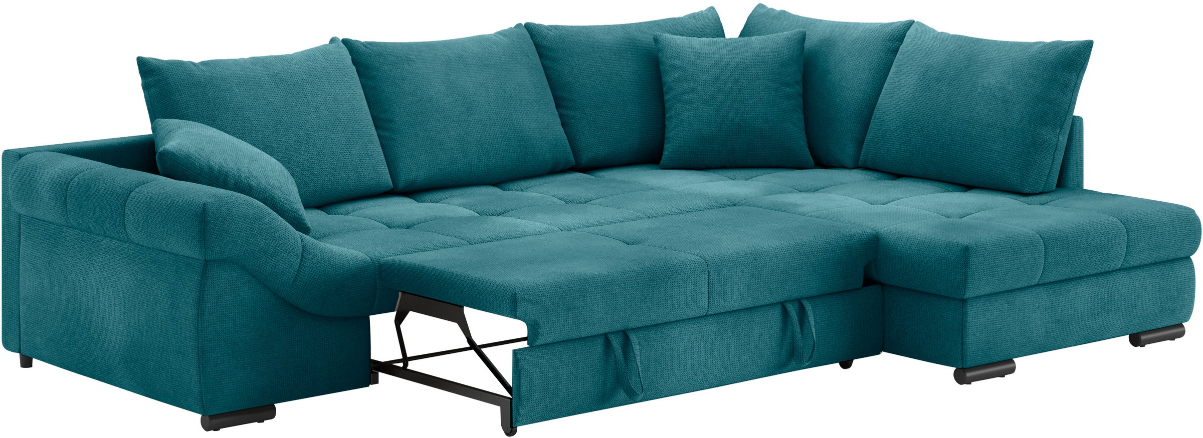 Mr. Couch Ecksofa »Allegro DuraFlex, L-Form«, Hochschläfer-Bettauszug, Kaltschaumpolsterung, bis 140 kg belastbar