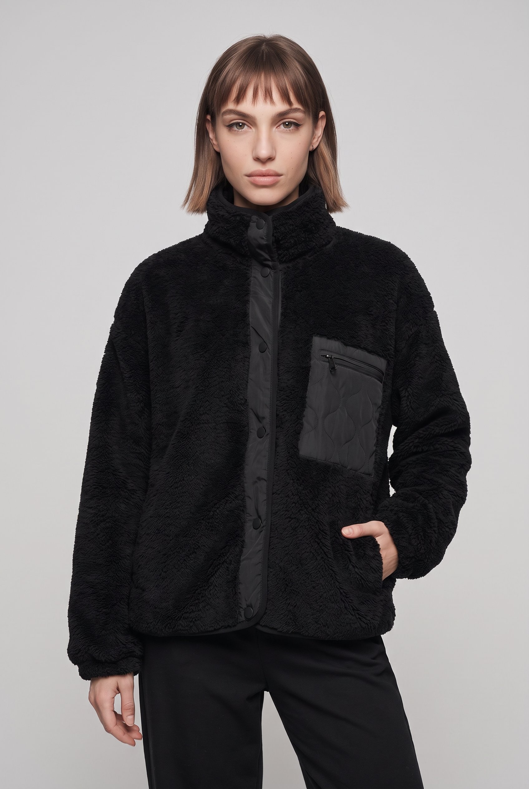 ONLY Plüschjacke »ONLCONTACT LIFE OVERSIZED CC OTW« ohne Kapuze Kunstfaser