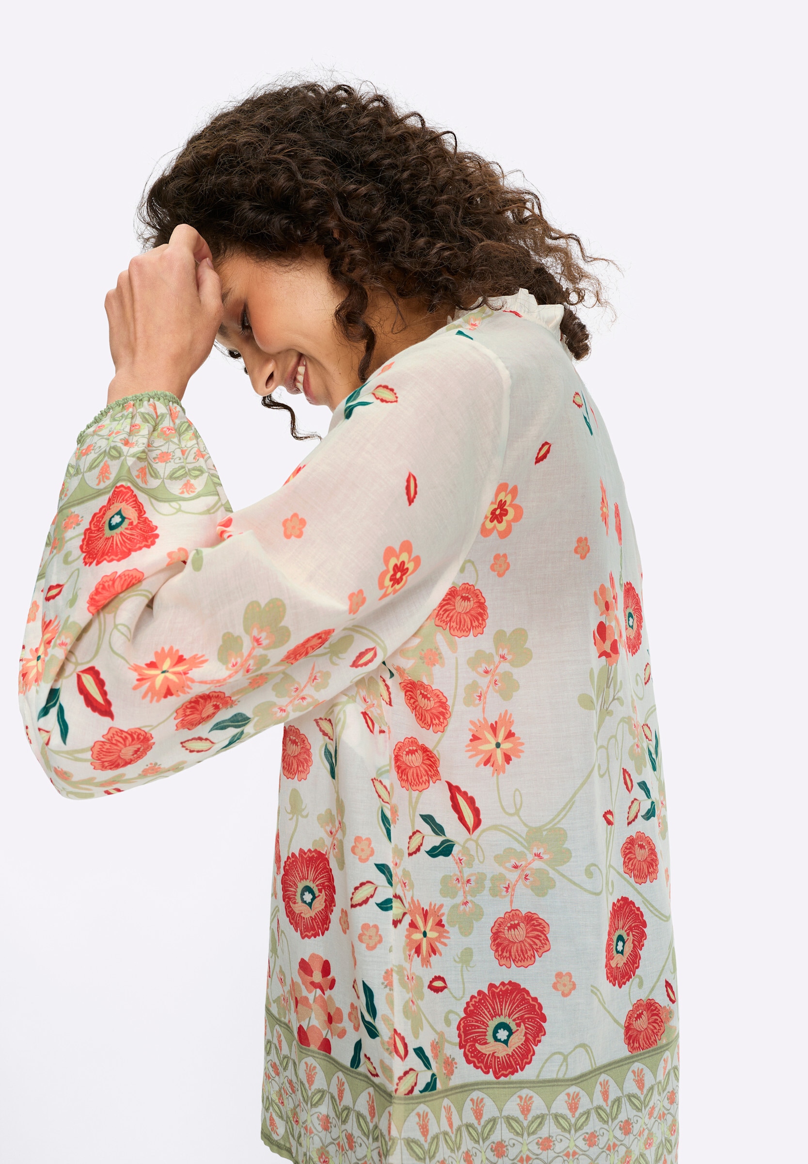 heine Rüschenbluse »Druckbluse Druckbluse mit Ballonärmeln«