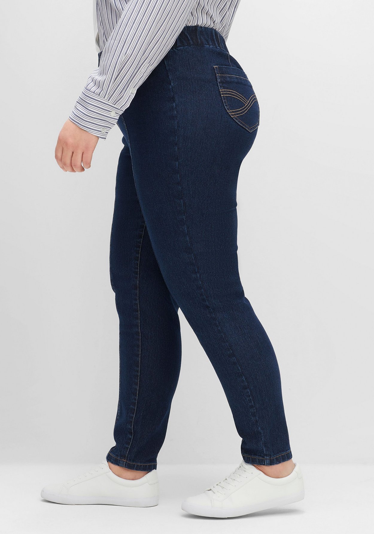 Sheego Schlupfjeans »Jeggings mit Teilungsnähten, schmale Form«