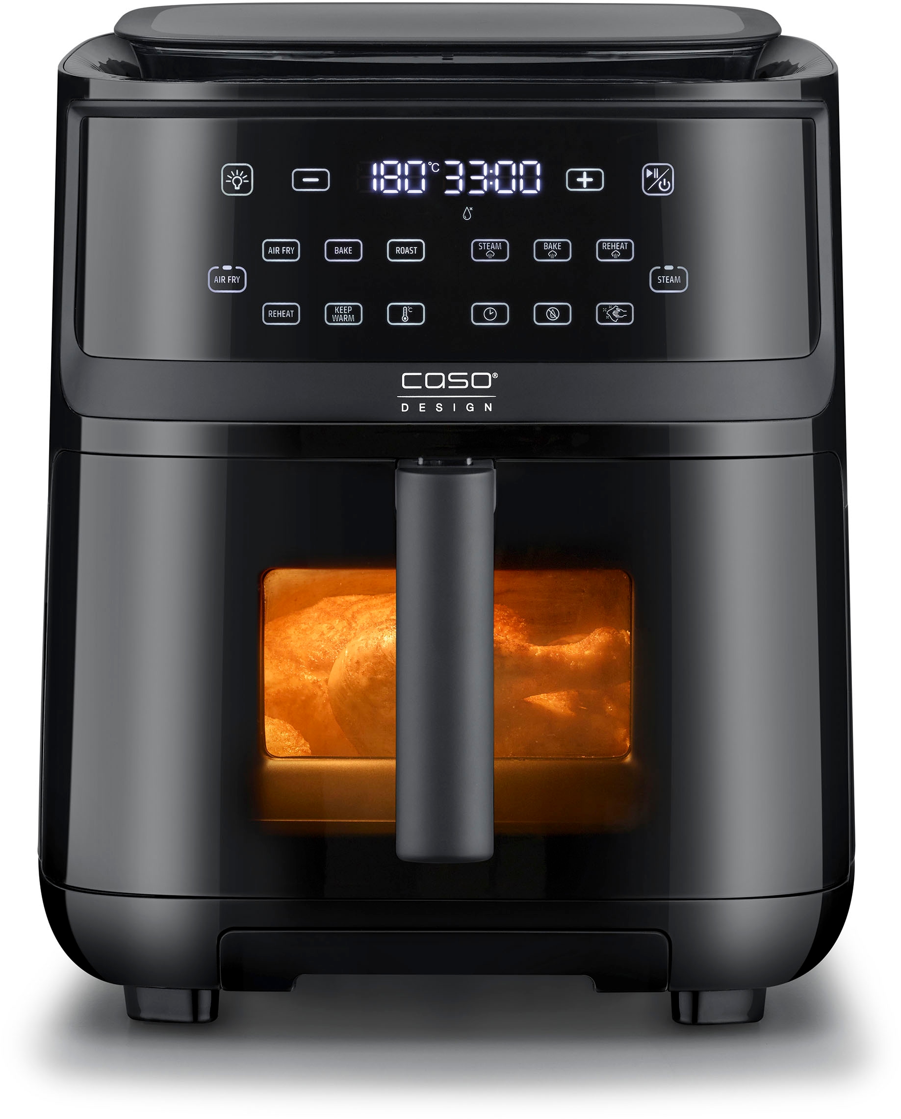 Caso Heißluftfritteuse "3182 AirFry & Steam 700, Dampfgar-AirFryer" 1700 W mit Dampfgarfunktion