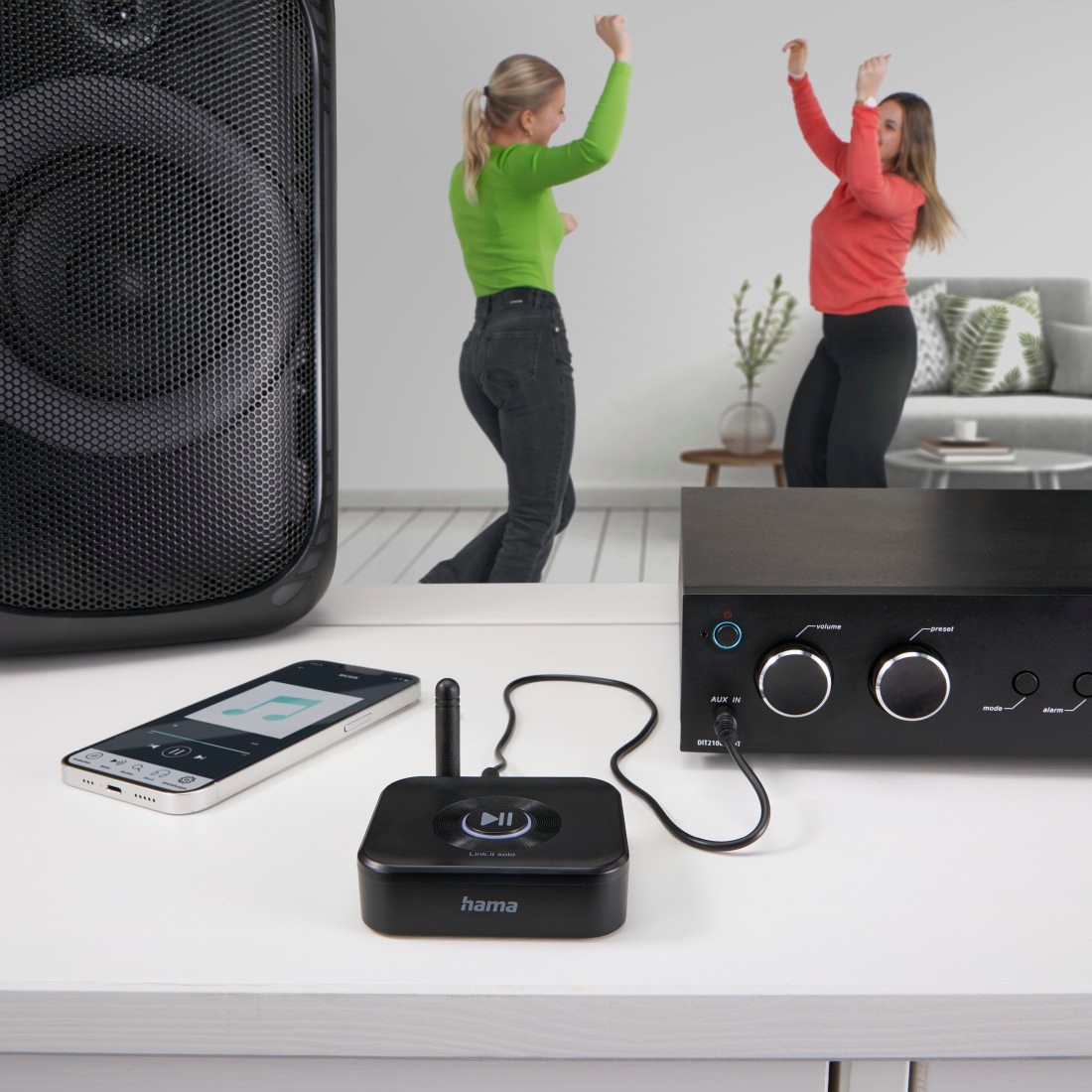 Hama Bluetooth-Adapter »Bluetooth-Adapter (Empfänger für Bluetooth nachrüsten, z.B. HiFi)«