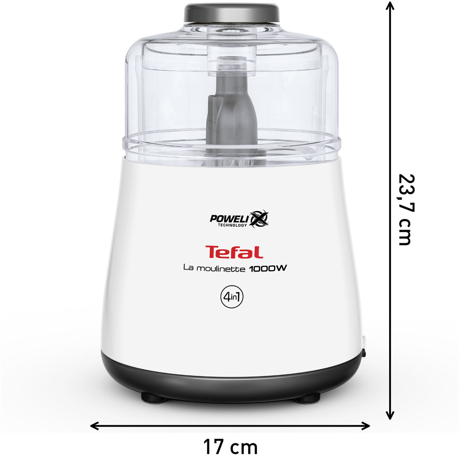 Tefal Zerkleinerer »DPA130 La Moulinette«, 1000 W, 300g Kapazität, 360°-Deckel, transparenter Behälter