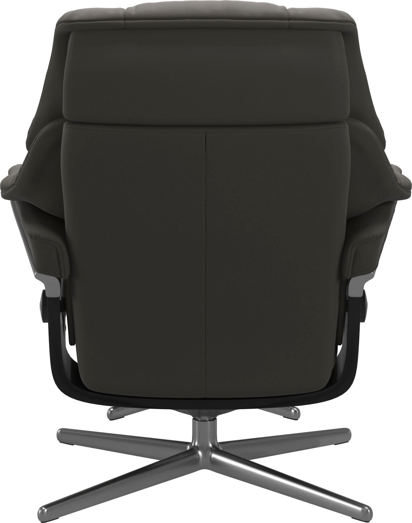 Stressless® Relaxsessel »Reno«, (Set, Relaxsessel mit Hocker), mit Hocker, mit Cross Base, Größe S, M & L, Holzakzent Schwarz