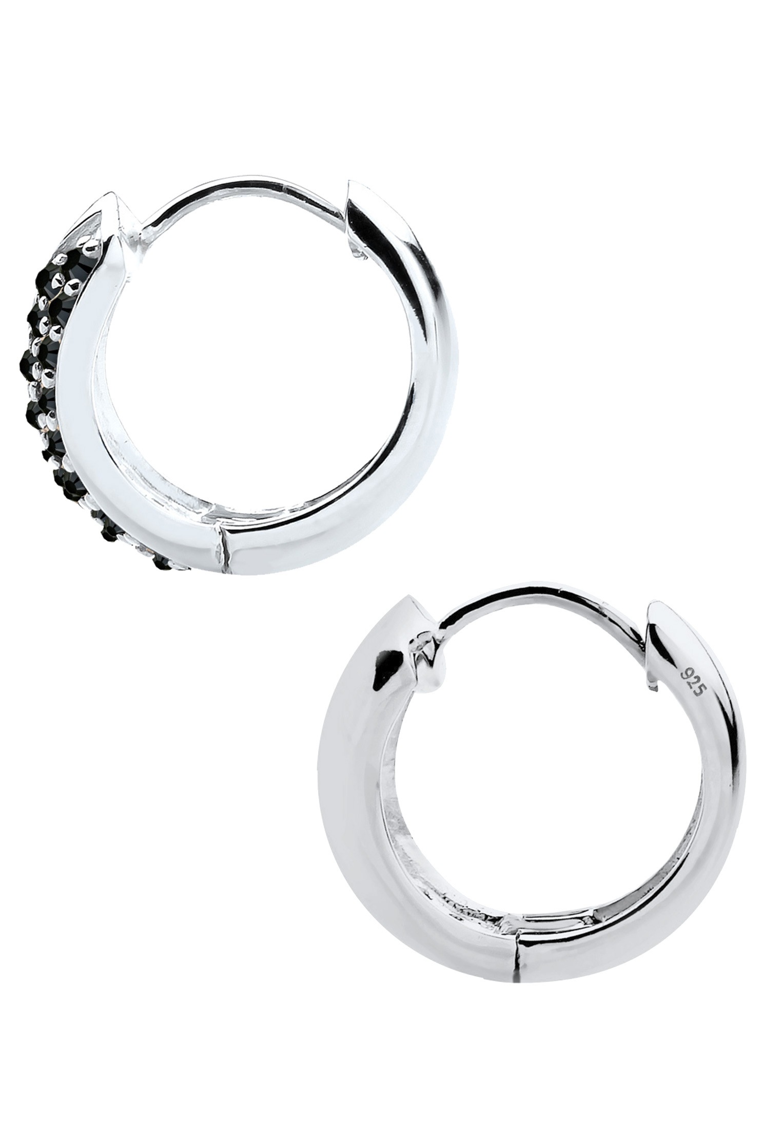 Elli Paar Creolen »Ohrringe Creolen Elegant Kristalle 925 Silber«