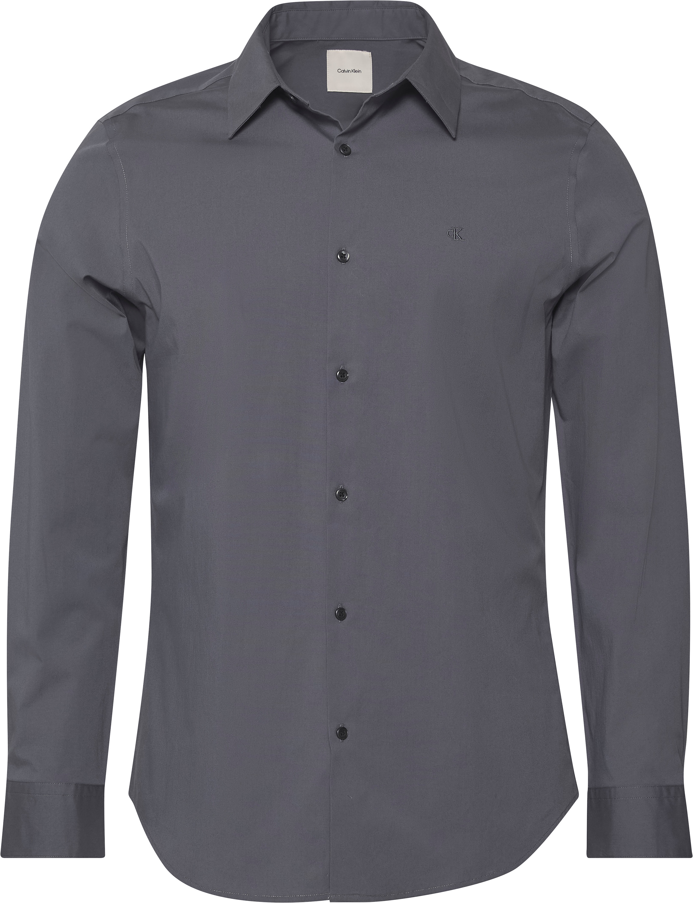 Calvin Klein Langarmhemd »LONG SLEEVE SOLID STRETCH SLIM SHIRT« slim fit, in Unifarbe