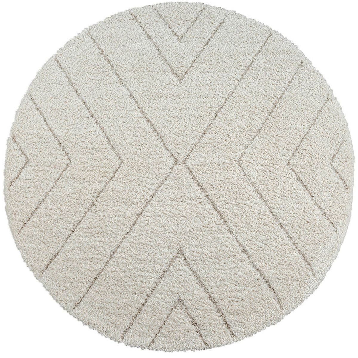 the carpet Teppich »Bahar Shaggy«, rund, 30 mm Höhe, Shaggy eleganter Wohnzimmer Teppich Hochflor