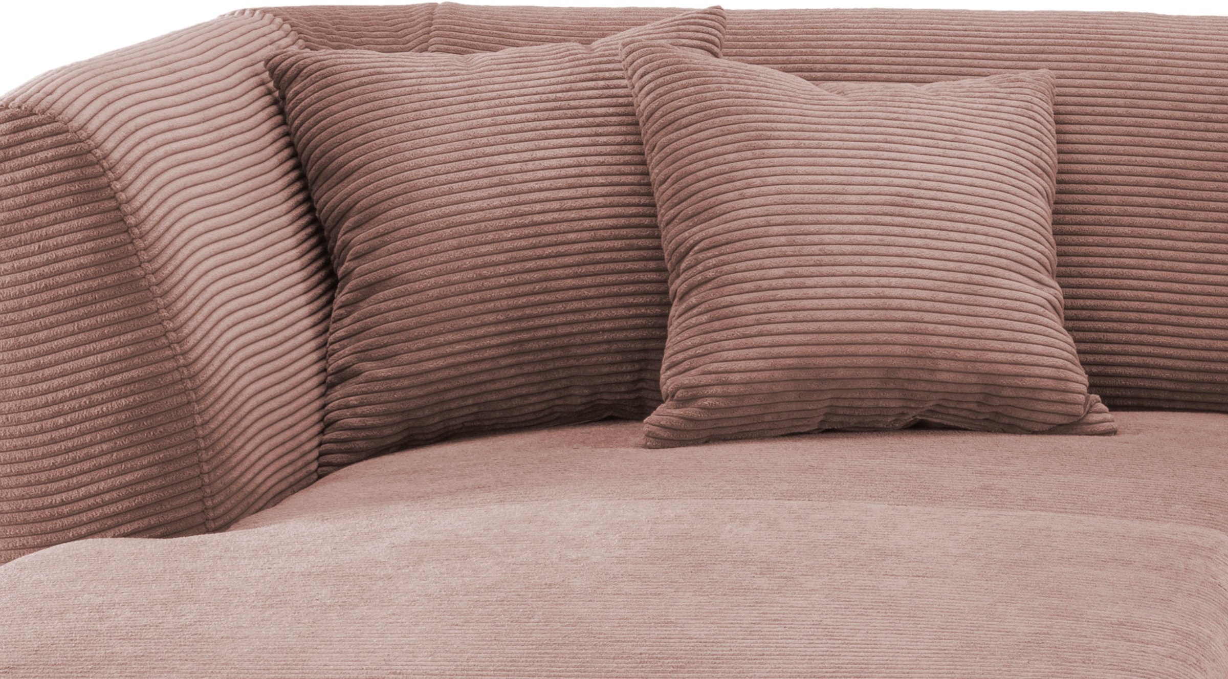 INOSIGN Ecksofa »Colori L-Form«, Holzfußfarbe wählbar, inkl. 4x Zierkissen