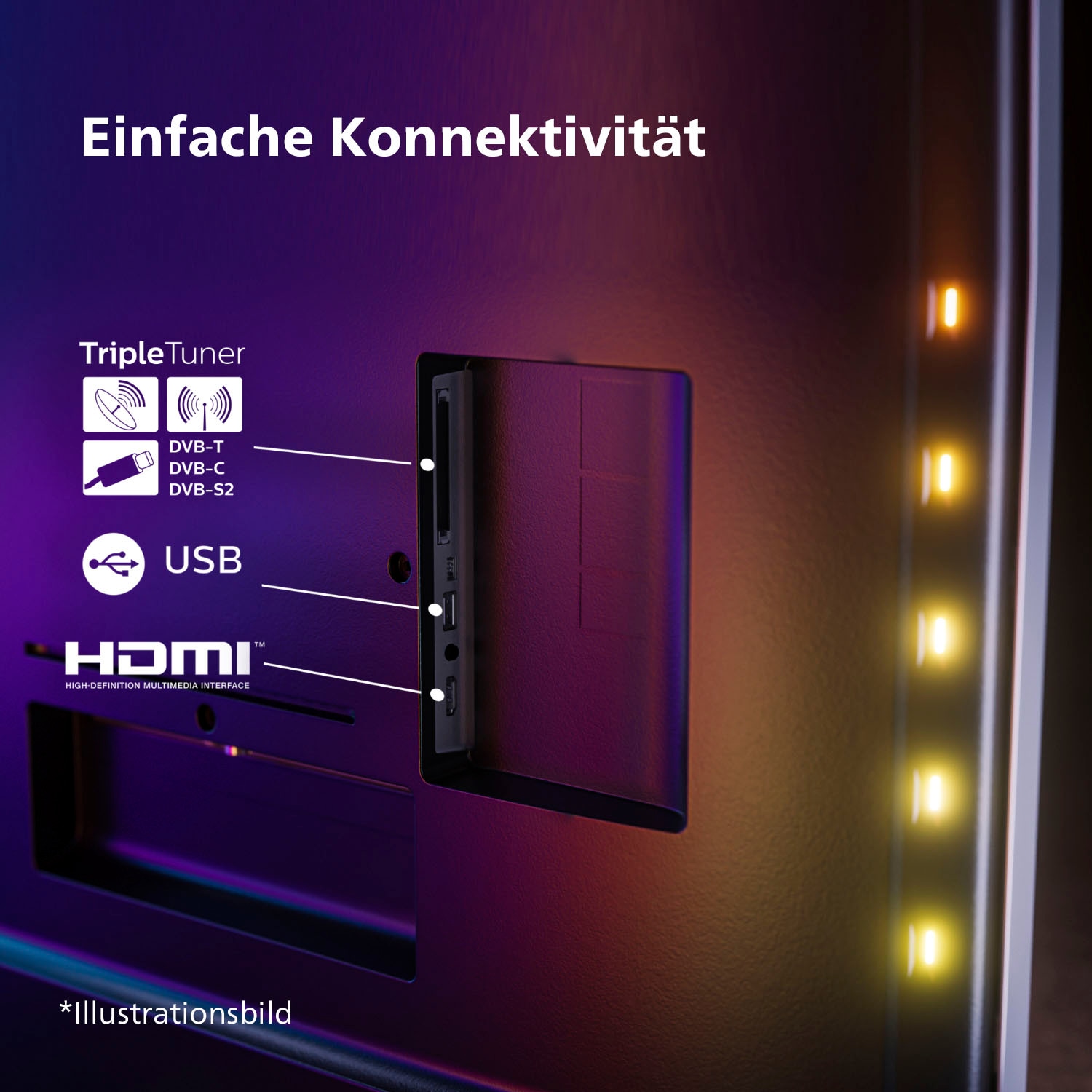 Philips LED-Fernseher, 126 cm/50 Zoll, 4K Ultra HD, Smart-TV