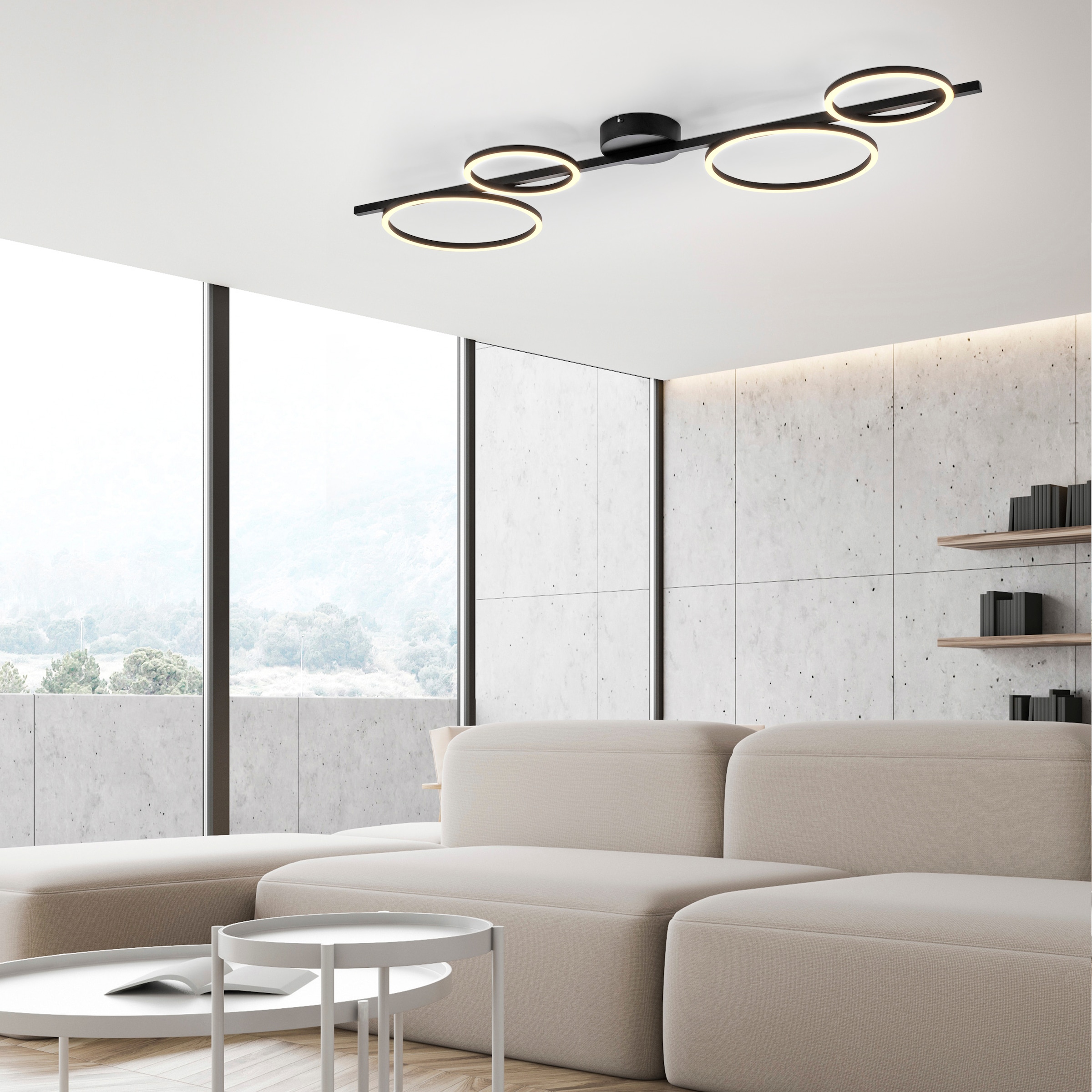 JUST LIGHT Deckenleuchte »MINI RITUS« LED-Board 1 Stk. Warmweiß LED, dimmbar, Switchmo, Memory, nach Trennung vom Netz