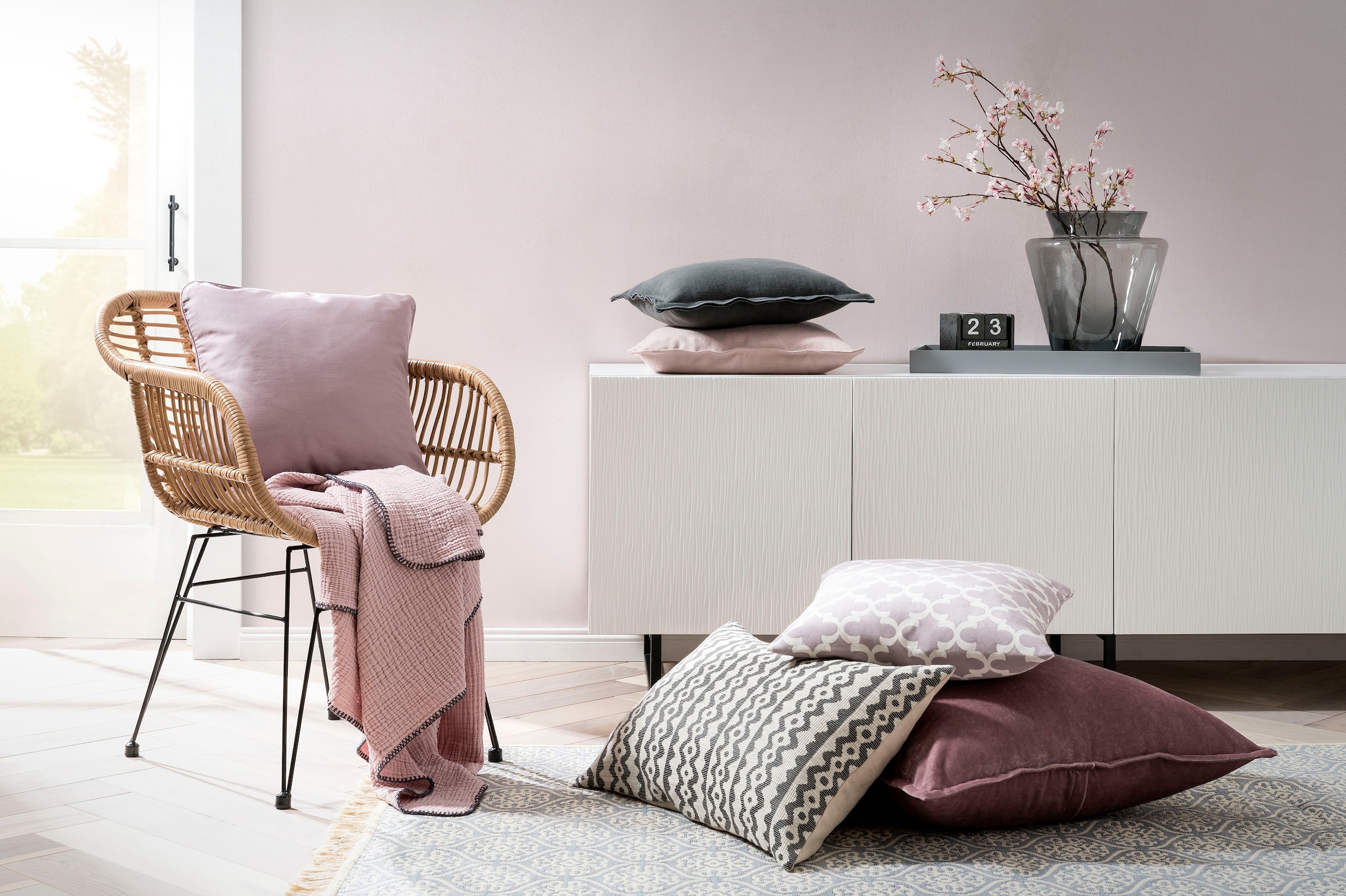done.® Dekokissen »Windsor Milano«, Jacquardgewebte Kissenhülle ohne Füllung mit Reißverschluss, 1 Stück