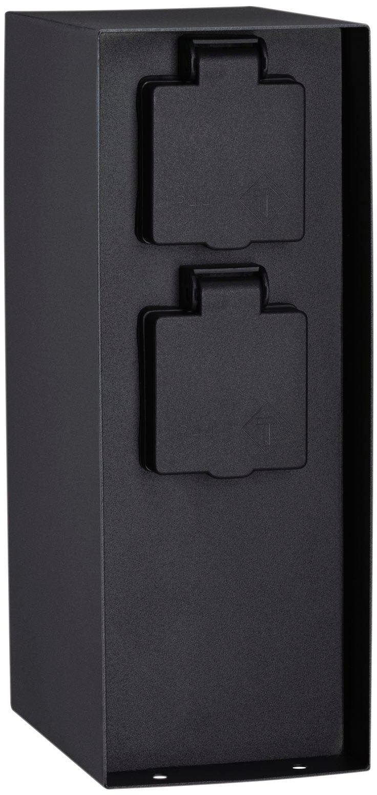 Paulmann Stromverteiler »Outdoor Steckdosensäule Rio« 1 Stk. tlg. eckig, 2-fach, mit Zeitschaltuhr, IP44