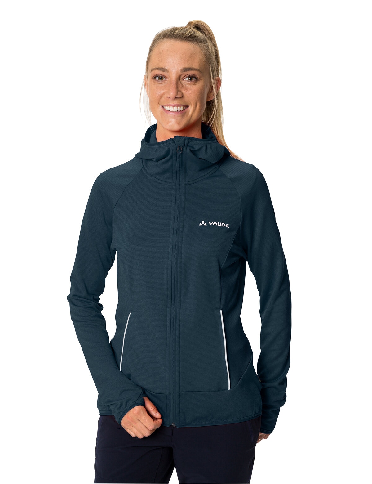 VAUDE »WOMEN'S TEKOA FLEECE JACKET II« mit Kapuze sportlicher Stil, mit Kapuze und hochschließendem Kragen