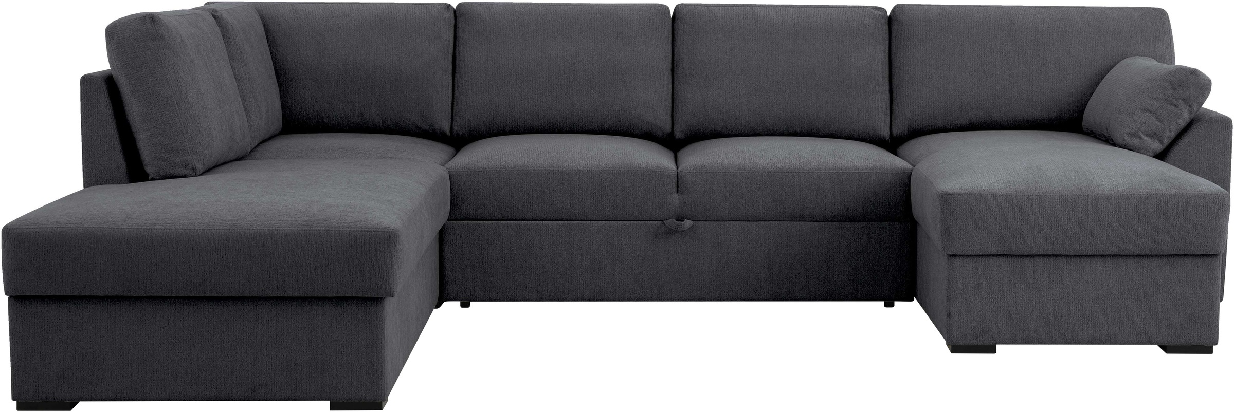 Home affaire Wohnlandschaft »Citry«, Breite 309 cm, Chenille, Bettfunktion, Bettkasten, U-Form
