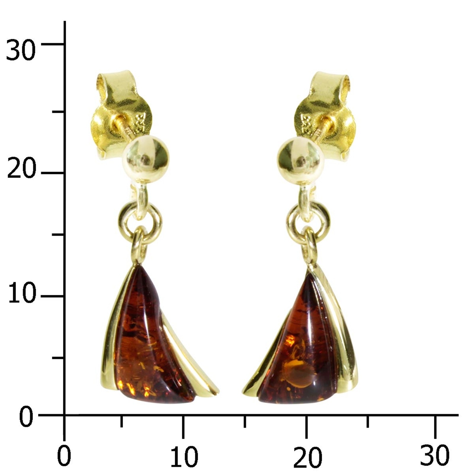 OSTSEE-SCHMUCK Paar Ohrhänger »- Imke - Gold 585/000 - Bernstein«