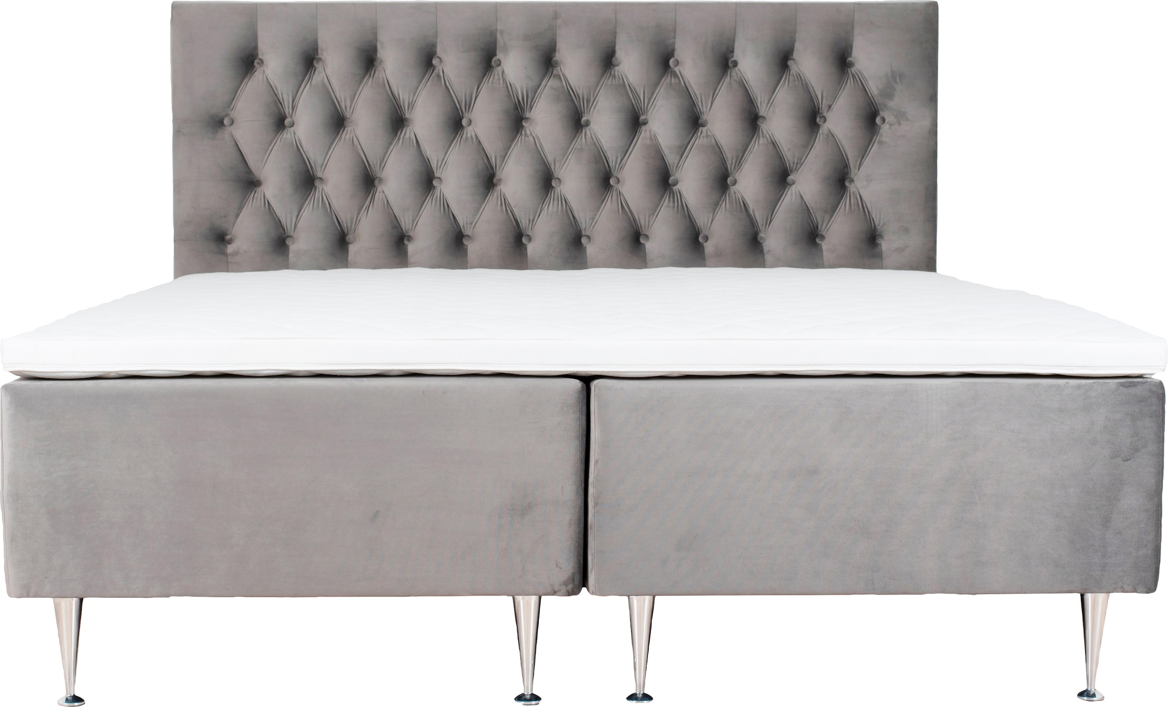 PLACES OF STYLE Boxspringbett »Exclusive« inkl. Topper, 3 Breiten, 3 Härtegrad-Ausführungen