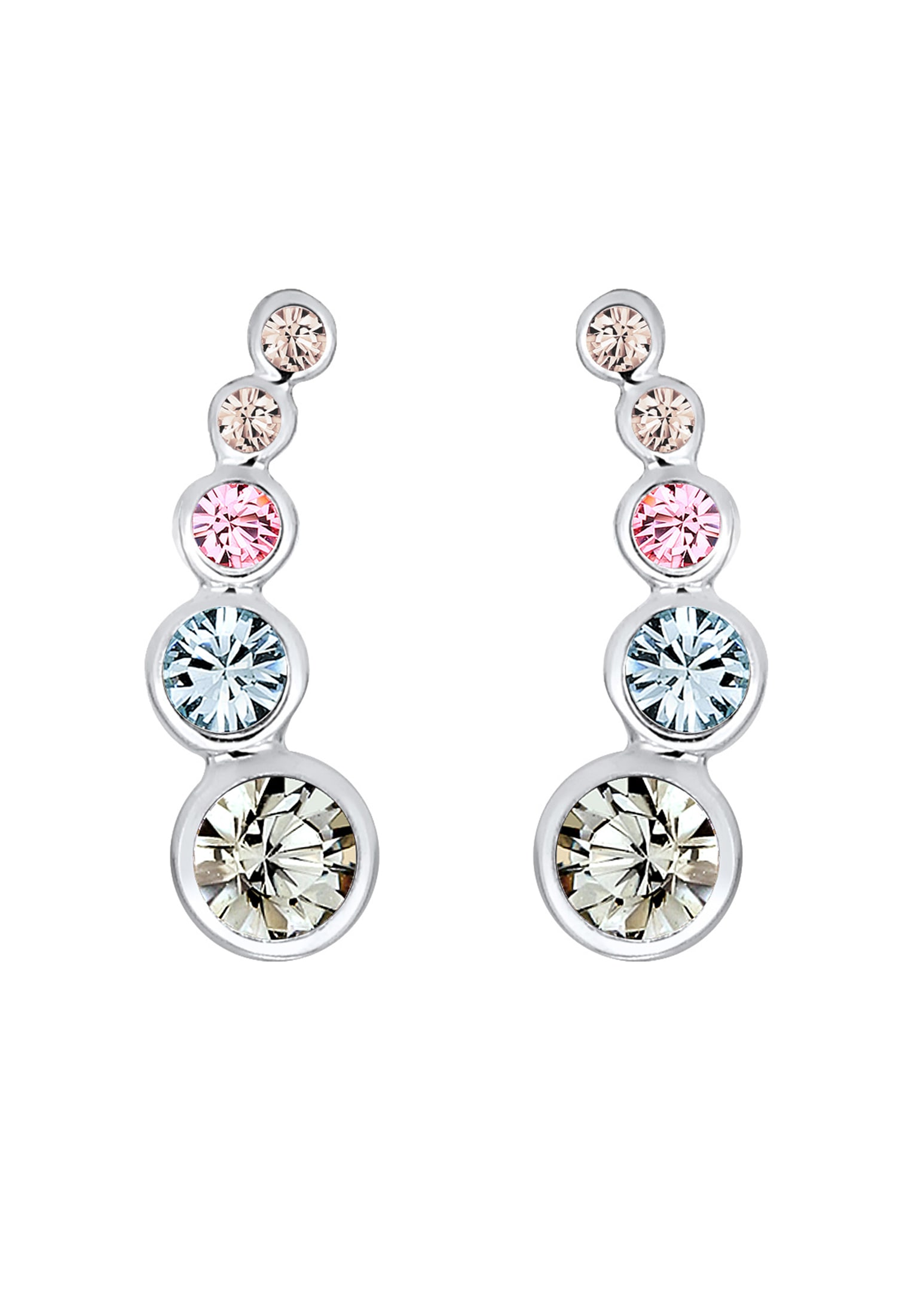 Elli Paar Ohrstecker »Ohrringe Ohrklemme Earclimber, mit Kristallen von Swarovski®«