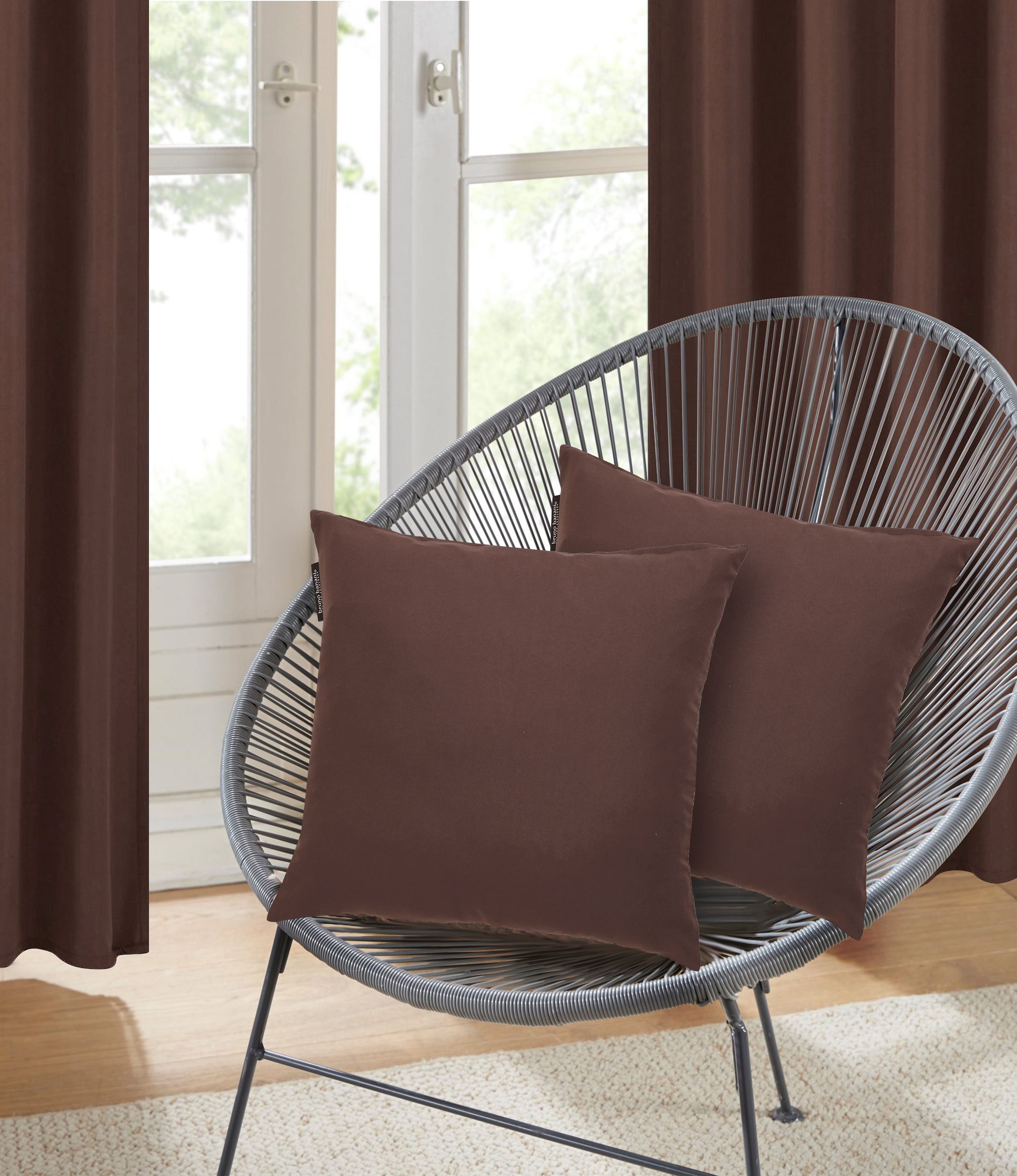 OTTO home Dekokissen »Parry  Microfaser« 2-er Set, unifarben, Kissenhüllen ohne Füllung, mit Reißverschluss