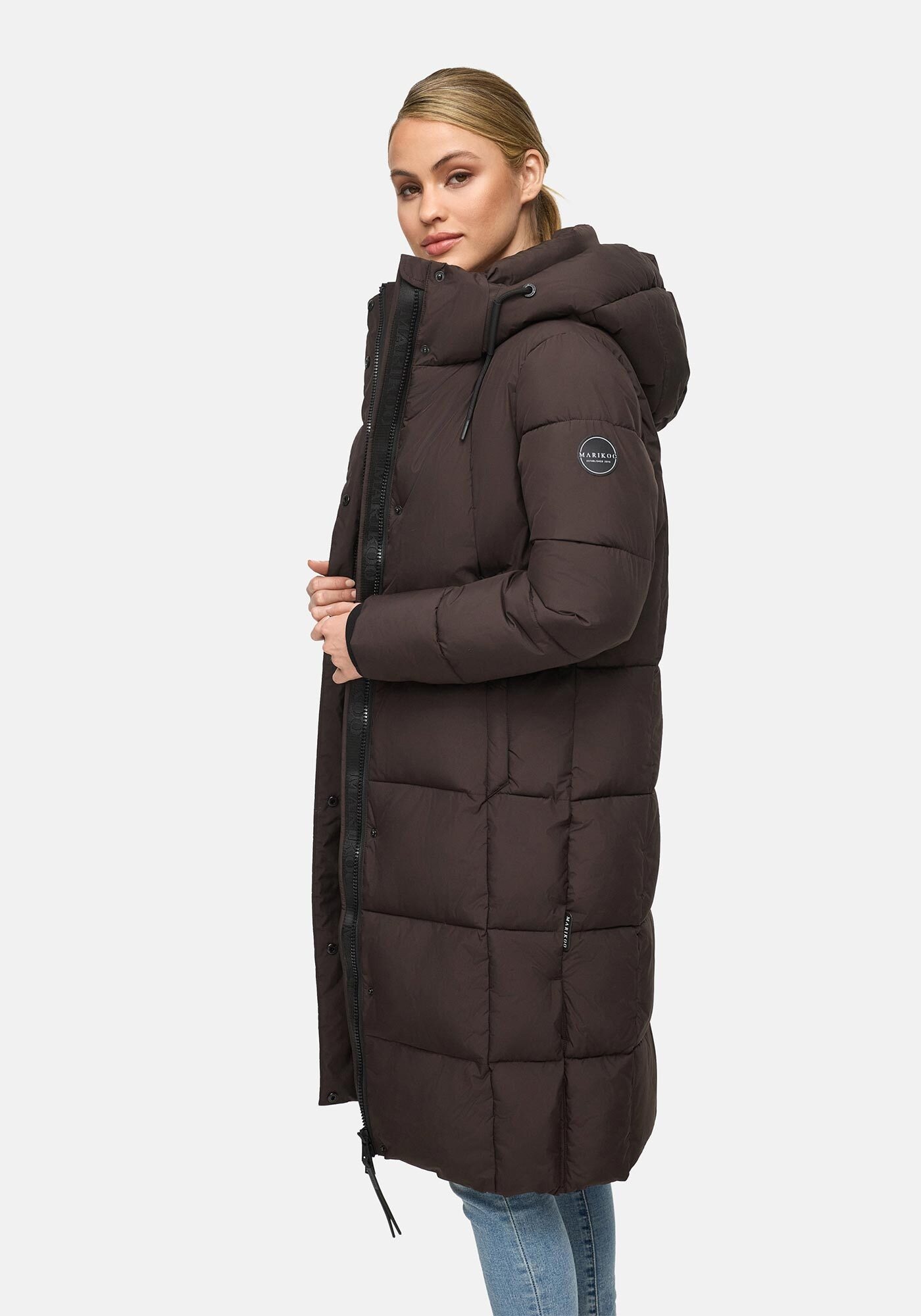 Marikoo Winterjacke »Marikoo Chumanii Damen Herbst Winter Steppmantel Parka lang N057«