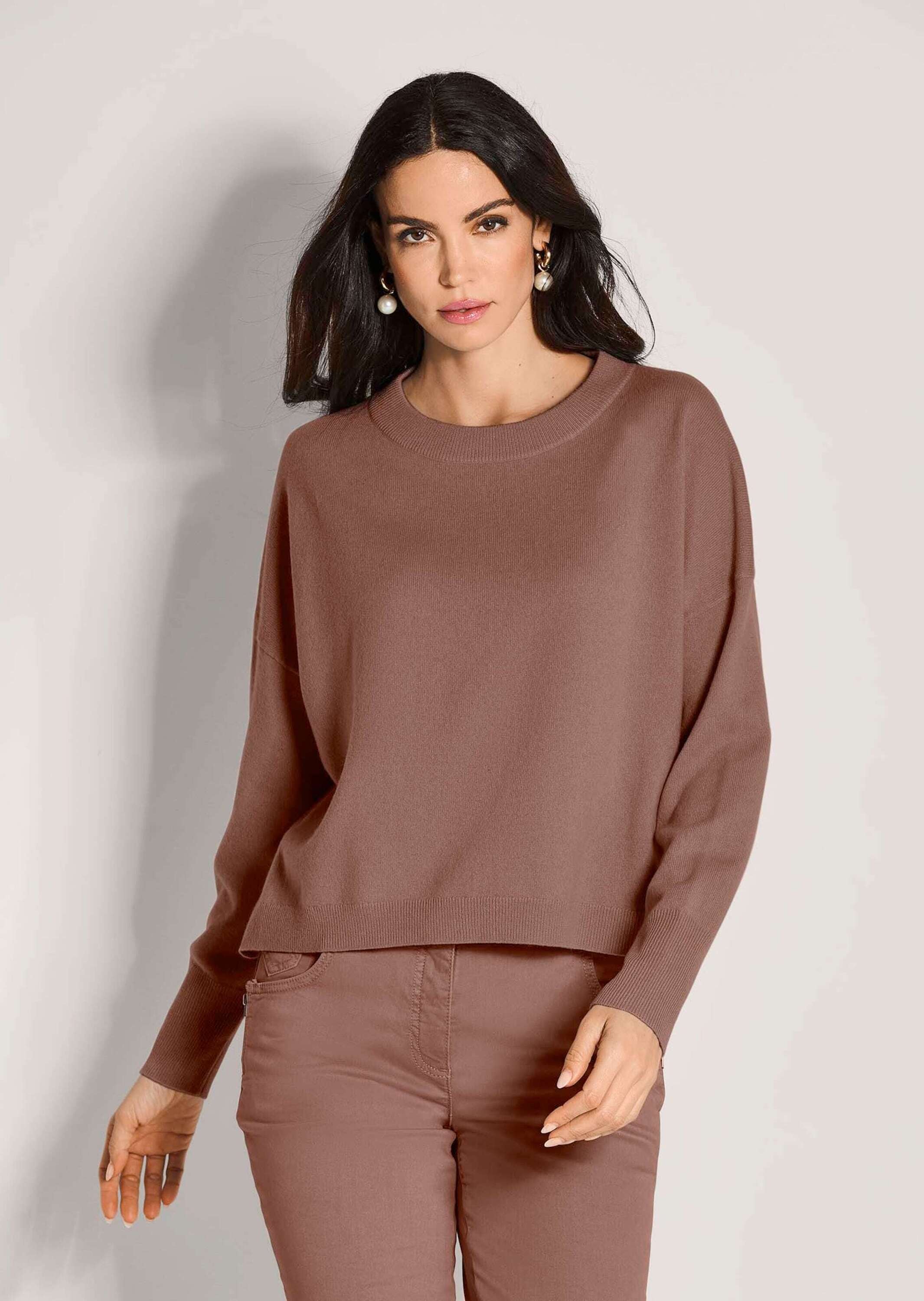 MADELEINE Longpullover »Strickpullover Kaschmir Pullover mit Rundhalsausschnitt«