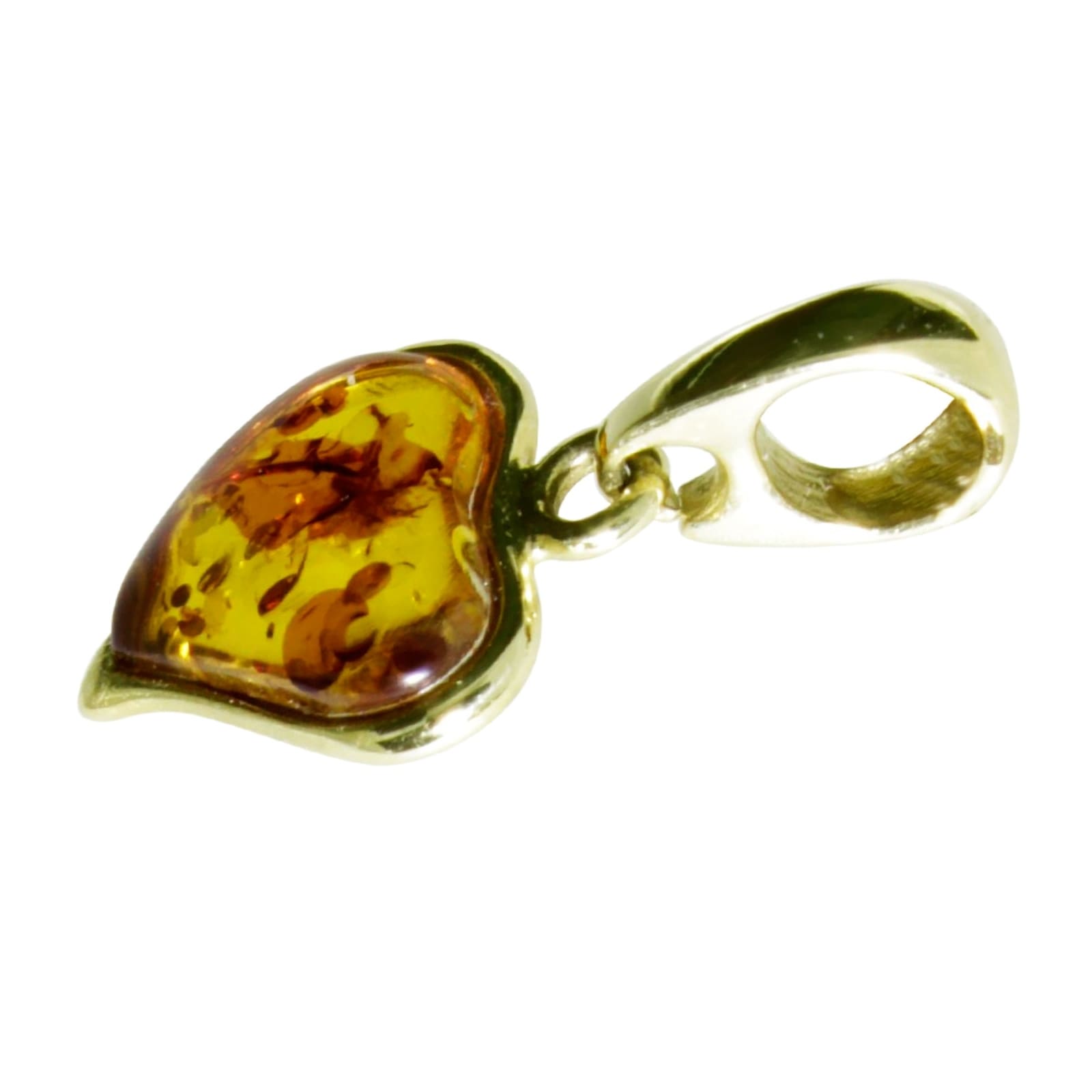OSTSEE-SCHMUCK Kettenanhänger »- Herz - Gold 333/000 - Bernstein«
