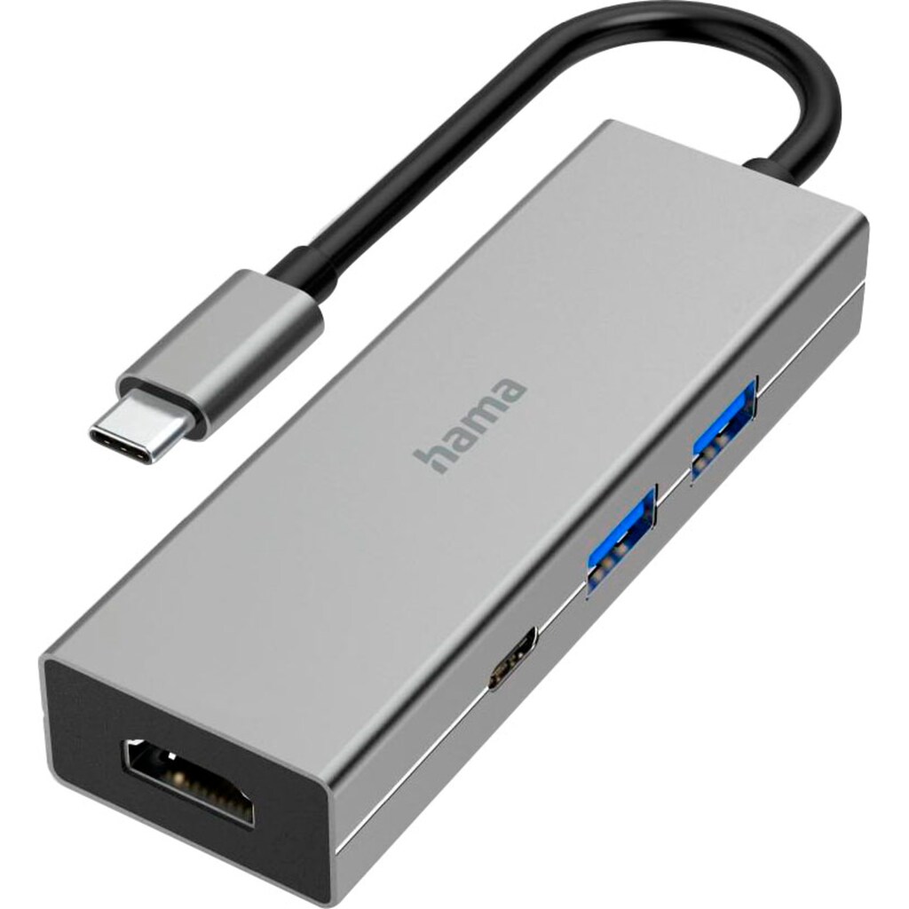 Hama USB-Adapter »USB-C-Hub Multiport 4 Ports 2x USB-A USB-C HDMI™ USB-C Adapter«, 15 cm
