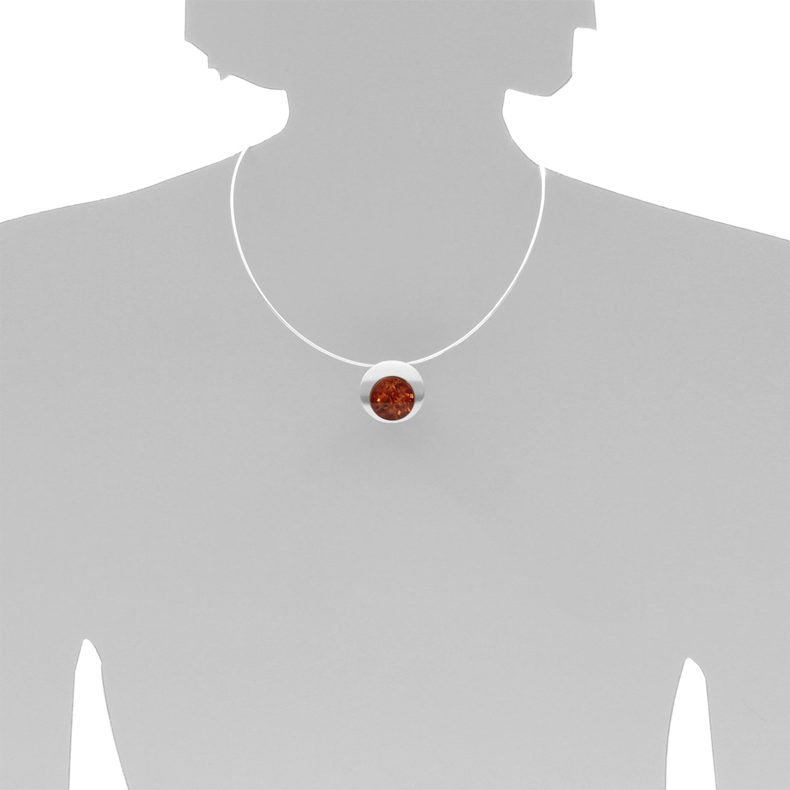 OSTSEE-SCHMUCK Kette mit Anhänger »- Gleiter-Alina 28 mm - Silber 925/000 - Bernstein«