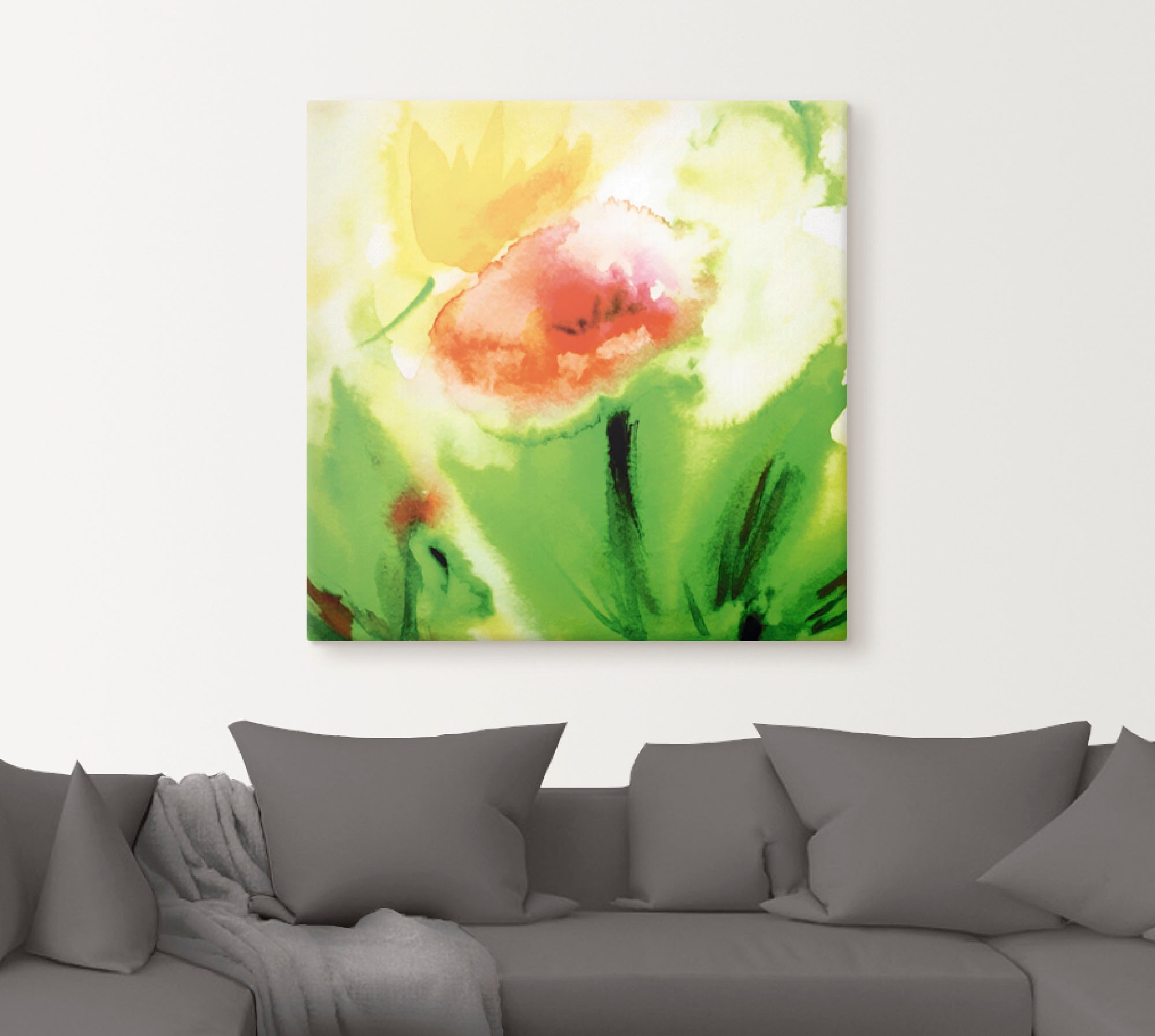 Artland Leinwandbild »Blumenliebe«, Blumen, (1 St.), auf Keilrahmen gespannt
