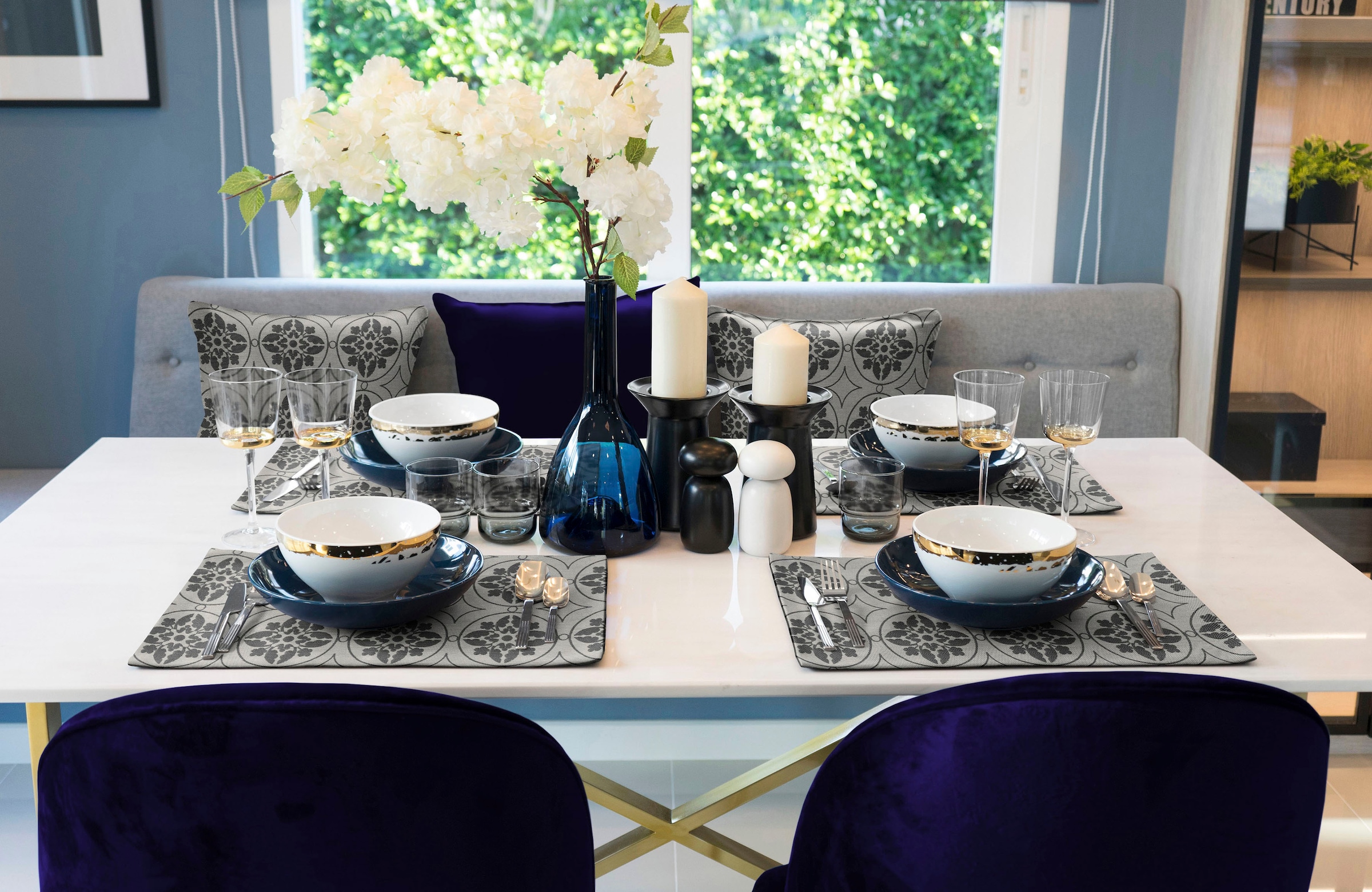 Adam Platzset "Romantic Puligny" GOTS organic,zertifiziert durch CERES 0242,Made in Germany