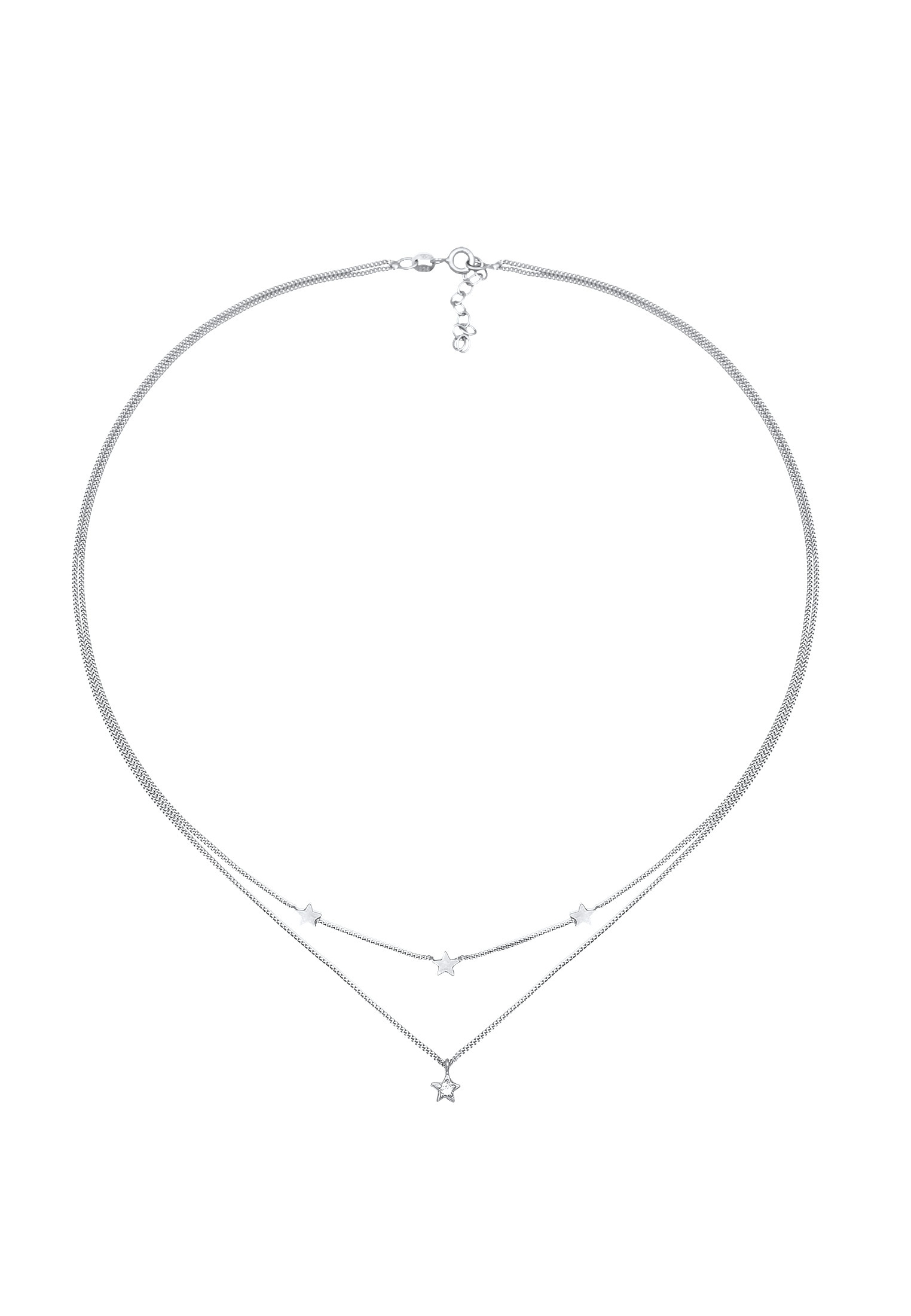 Elli Silberkette »Halskette Layer Stern Astro 925 Silber, mit Kristallen von Swarovski®«
