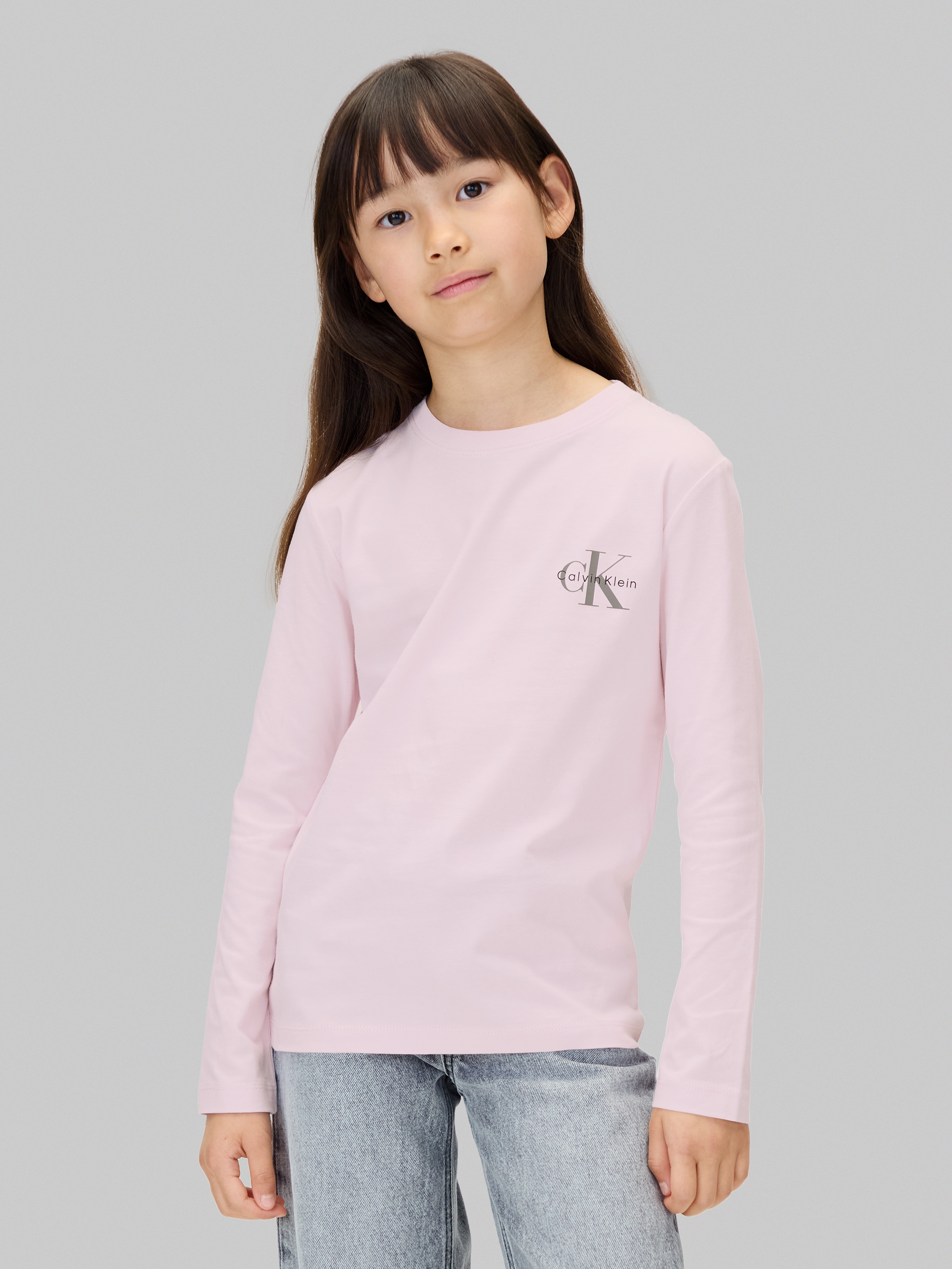 Calvin Klein Jeans Langarmshirt »CHEST MONOLOGO LS T-SHIRT« für Kinder bis 16 Jahre, Logo-Druck