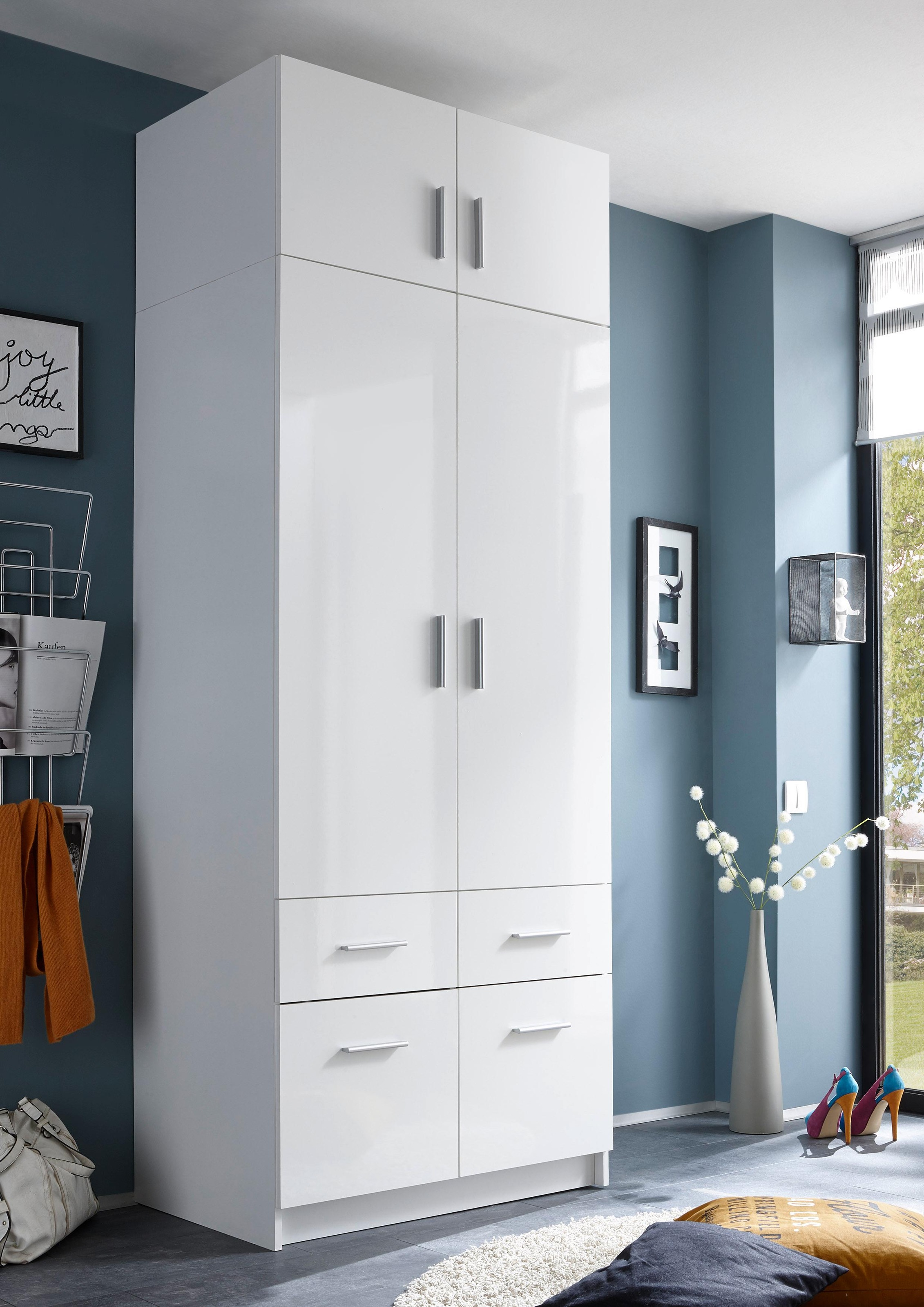 Schlafkontor Kleiderschrank »Hagen«, mit Aufsatz und Schubkästen auf