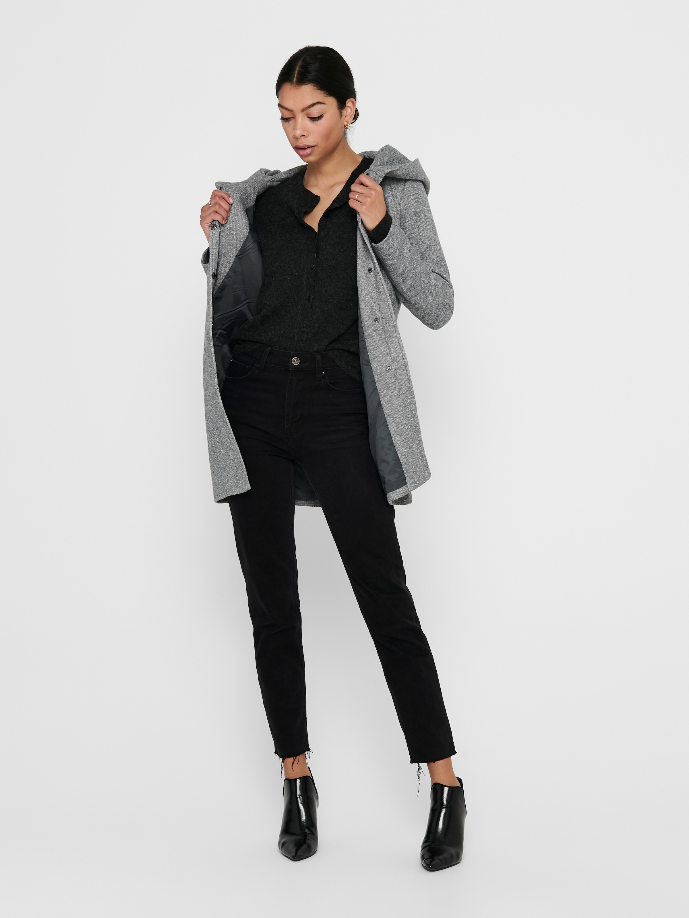 ONLY Kurzmantel »ONLSEDONA LIGHT COAT OTW NOOS« verdeckte Knopfleiste und Reißverschluss