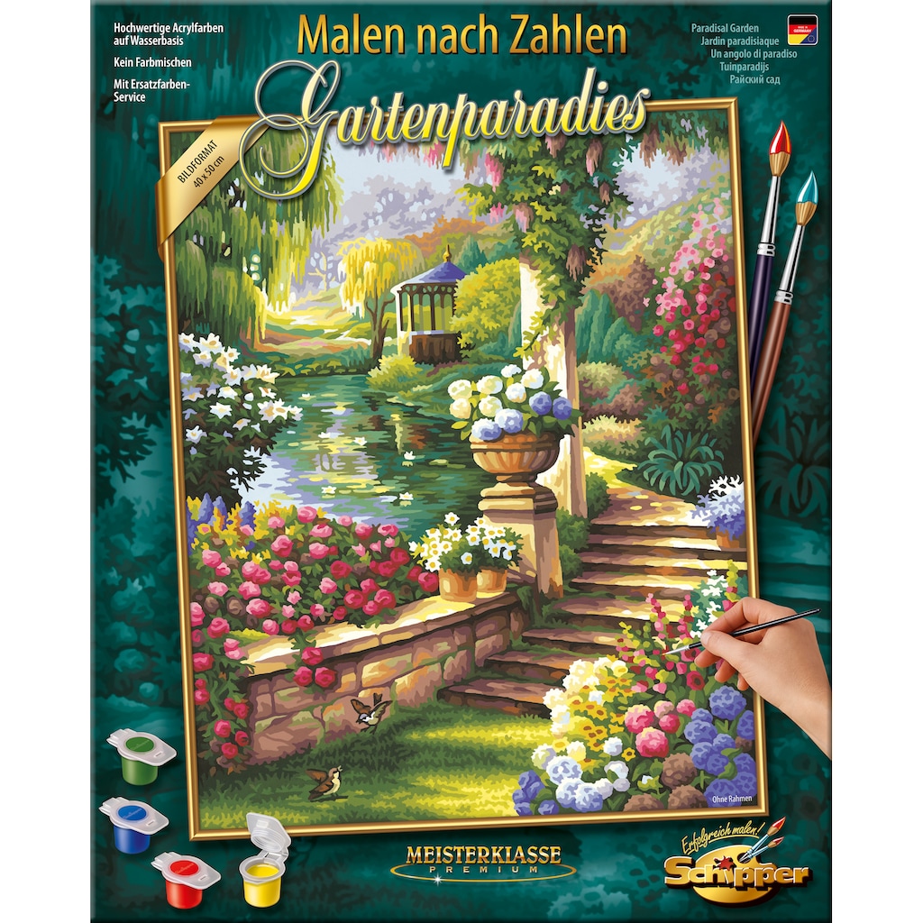 Schipper Malen nach Zahlen »Meisterklasse Premium - Gartenparadies«, Made in Germany